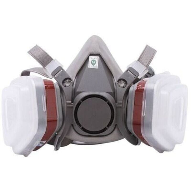 Masque Protection 7 In 1,Avec Filtre Anti Poussière,Masque A Gaz Respiratoire Avec Filtre Pour Pulvérisation,Peinture,Travaux, Produits Chimiques - 4