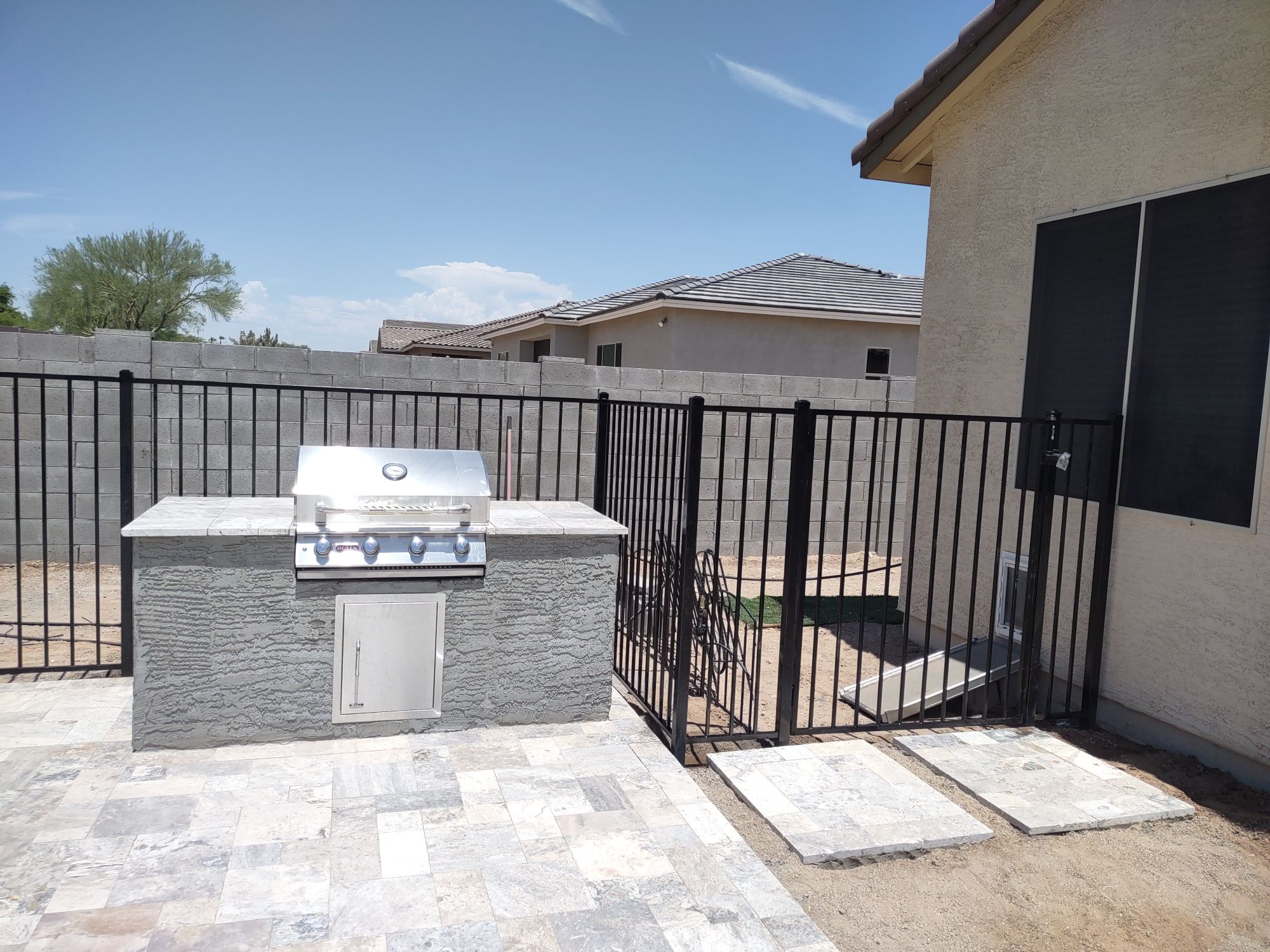 Clôture de jardin NOIR – 200 cm de largeur x 110 cm de hauteur - 9