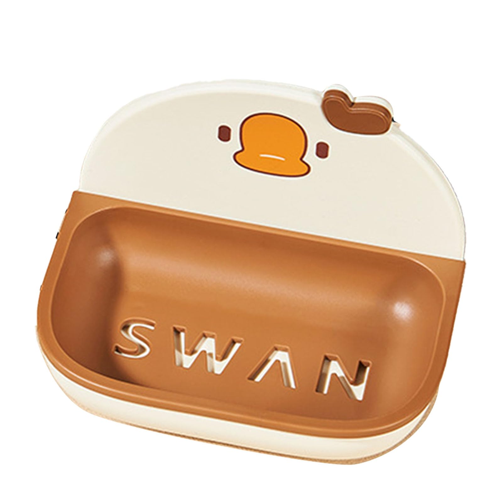 Porte-savon En Forme De Chat Mignon - Design Auto-drainant En Plastique Blanc Pour Salle De Bain Ou Lavabo (18x10x8.5 Cm)