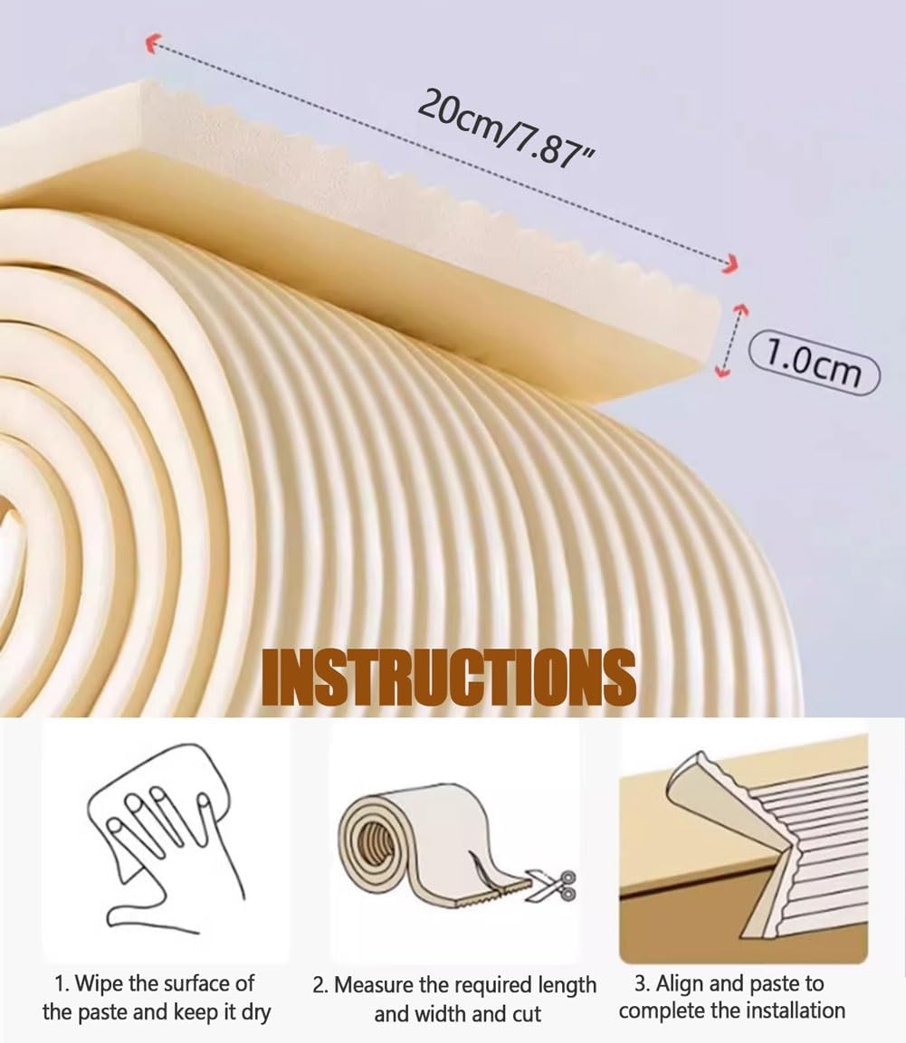 1 rouleau d'autocollants muraux de décoration intérieure DIY, autocollants muraux souples, peut être coupé, 20 cm * 2 m - 2