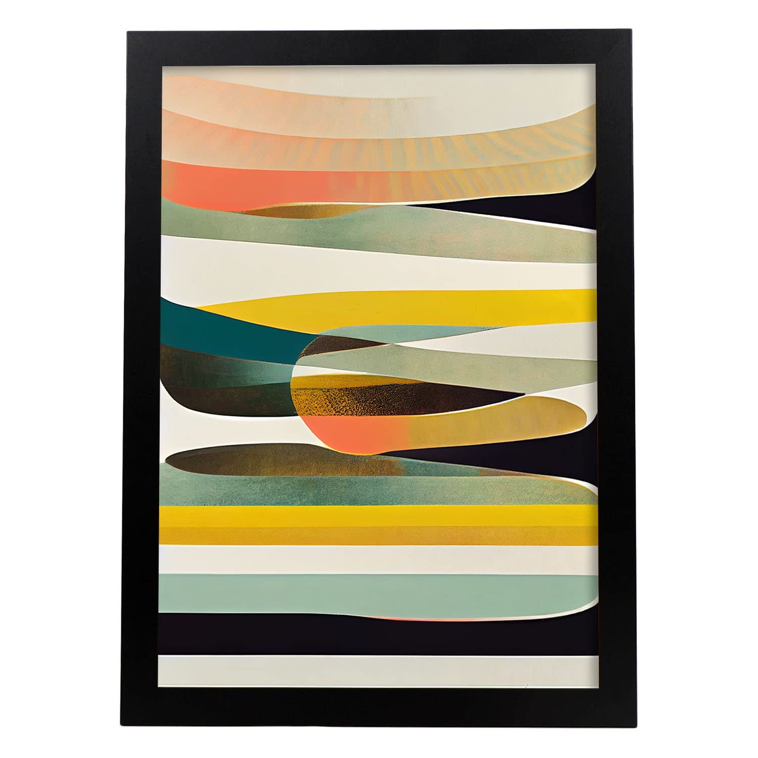 Nacnic lámina en estilo abstracto minimal nube llamativas y modernas ilustraciones artísticas a todo color para el diseño y a3 marco negro