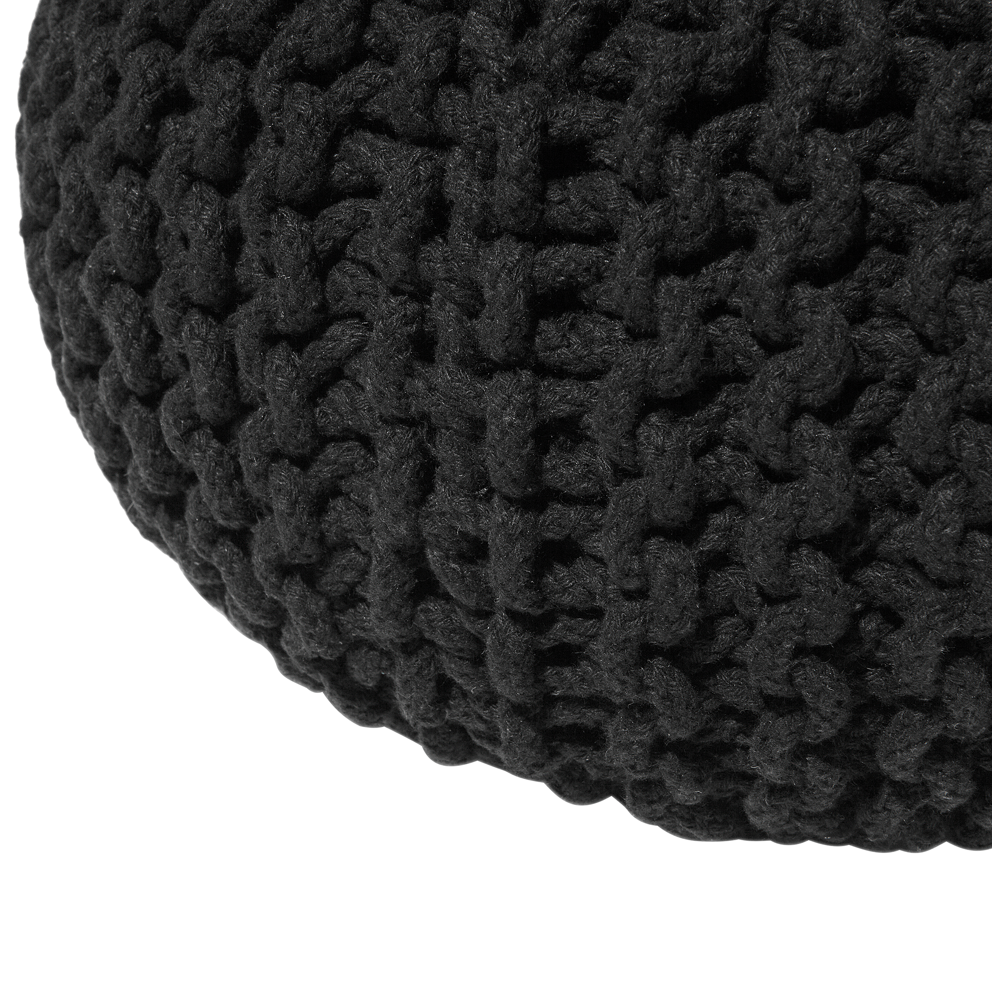 Pouf CONRAD Coton Noir - 6