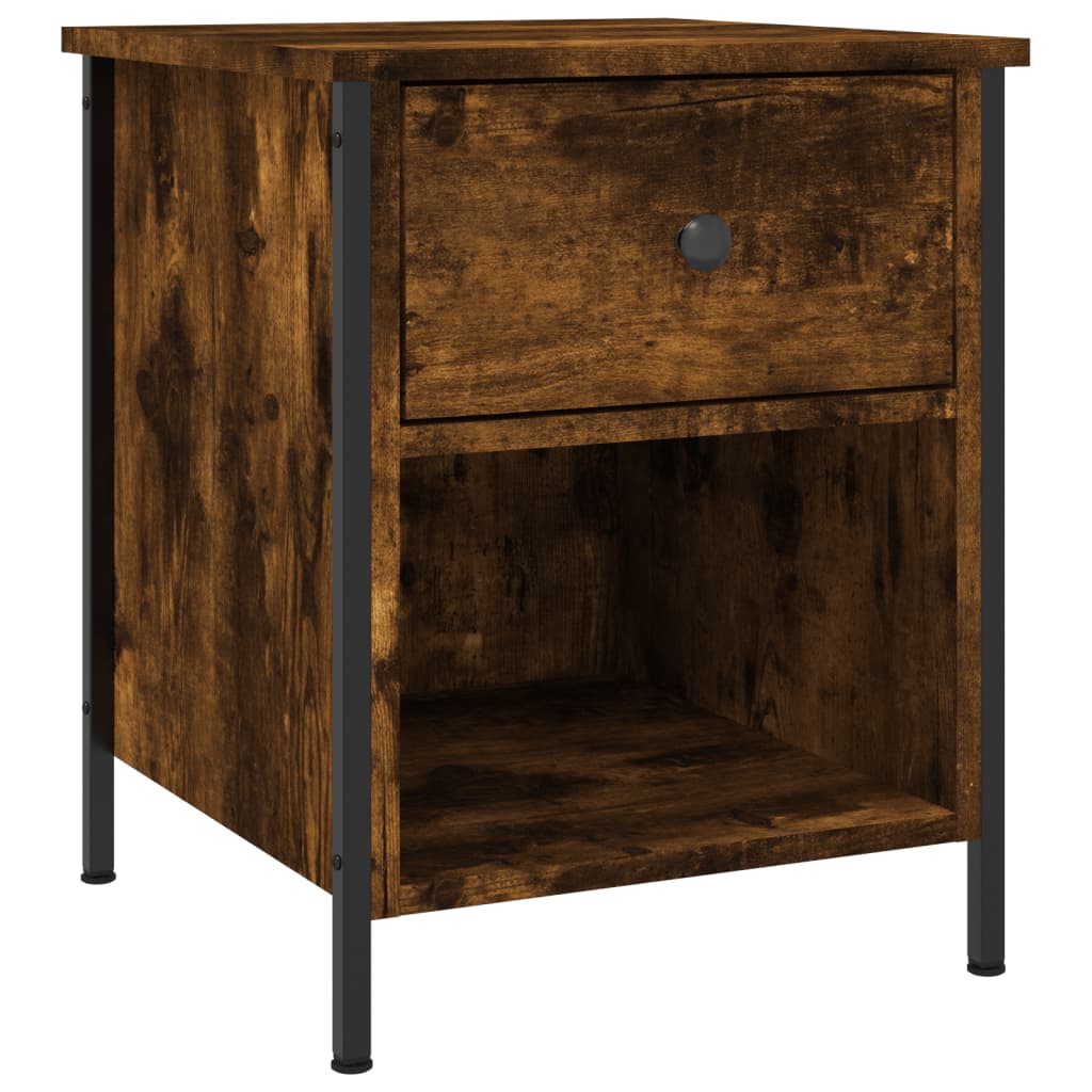 vidaXL Table de chevet chêne fumé 40x42x50 cm bois d'ingénierie - 2