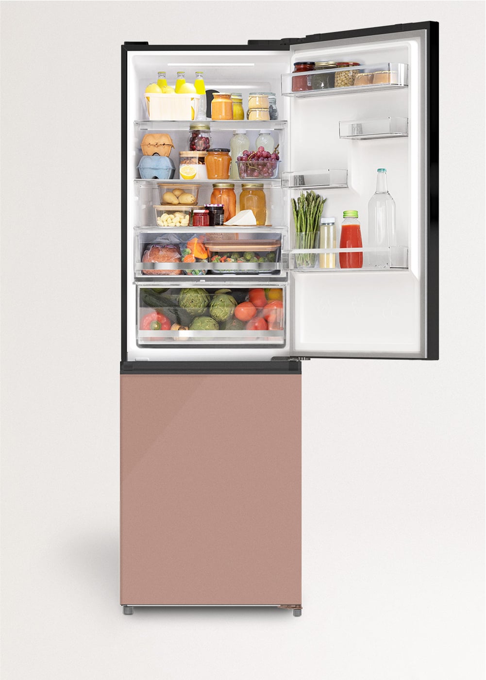 CREATE - FRIDGE STUDIO COMBI PRO 402 - Réfrigérateur-congélateur combiné 402L No Frost avec Space Pro et Care+- Moka - 3