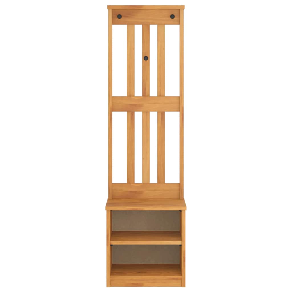 Árvore de Hall SANDENS 45x40x159,5 cm Madeira Maciça de Pinho vidaXL - 5