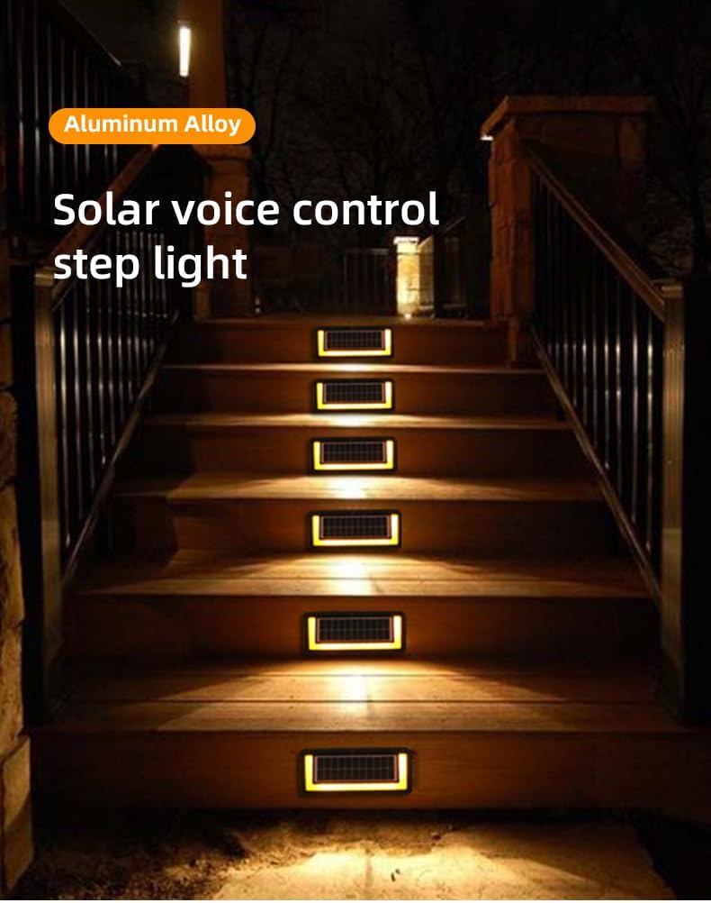 Solarsys - Lampe Solaire LED Extérieure 500 lm – Capteur Sonore et Crépusculaire – IP65 – Jardin Terrasse Escalier Balcon - 7