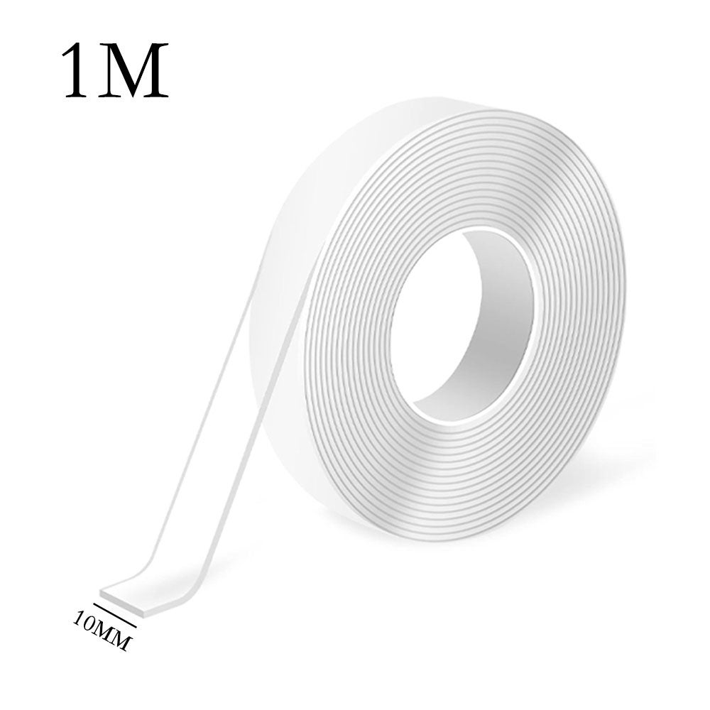 Taśma dwustronna klejąca (10 mm x 1 m), 2 sztuki, mocna taśma dwustronna klejąca, nie pozostawia śladów, usuwalna - 2