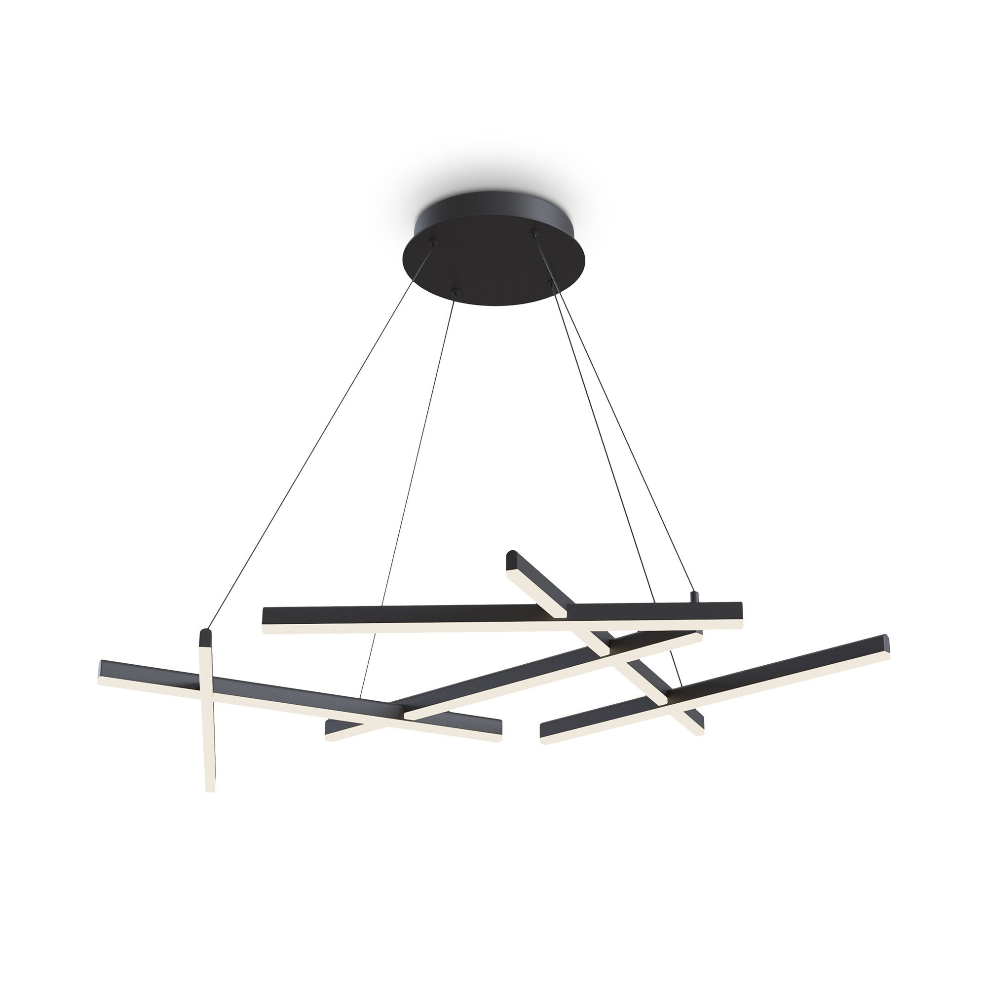 Lampa wisząca Line czarno-biała LED 79W 3000K 3100lm wym: 120 x 66 x 101 cm aluminium Maytoni