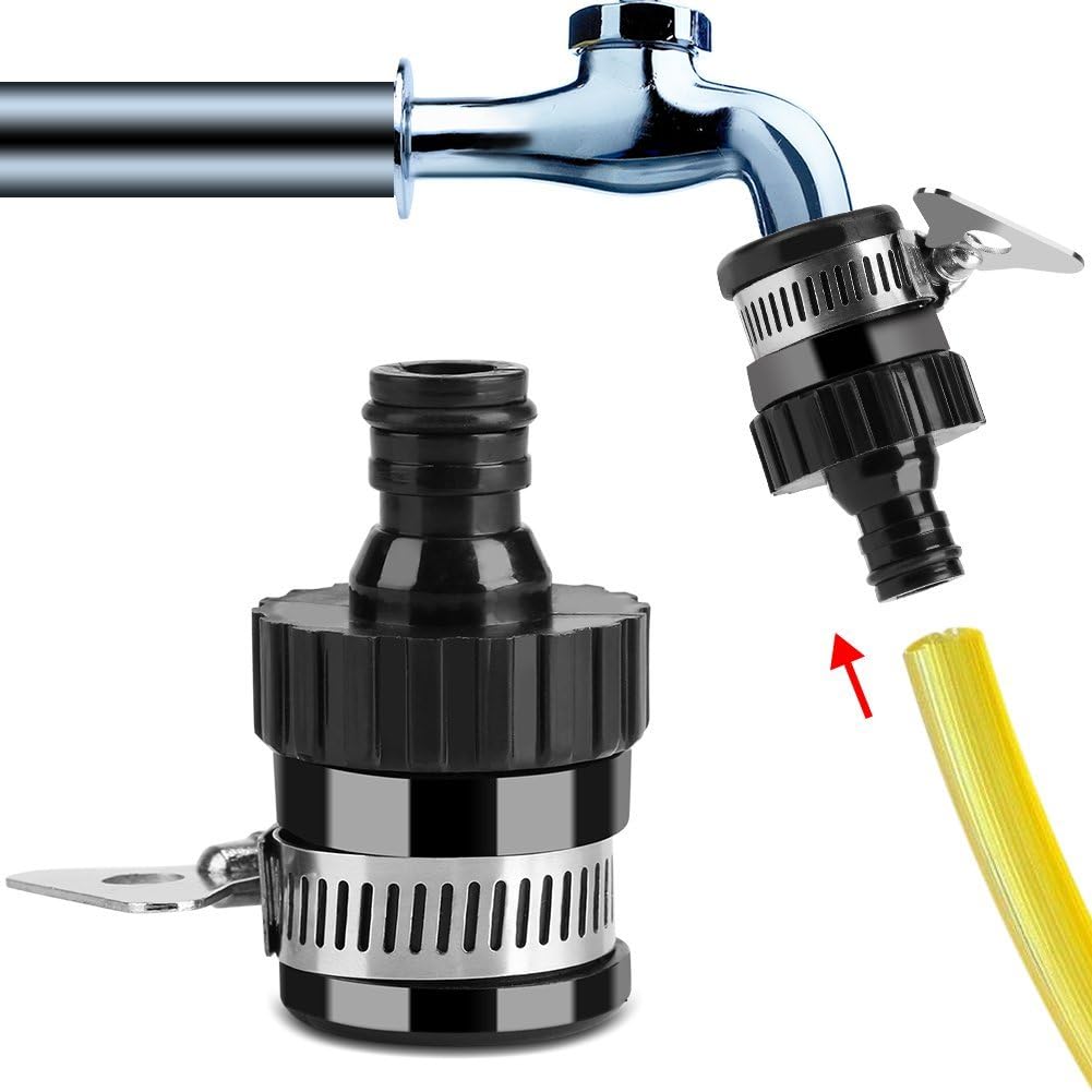 3 Connettori Universali Per Rubinetto In Ottone - Adattatore Da 1/2" E 3/4" Per Tubo Da Giardino