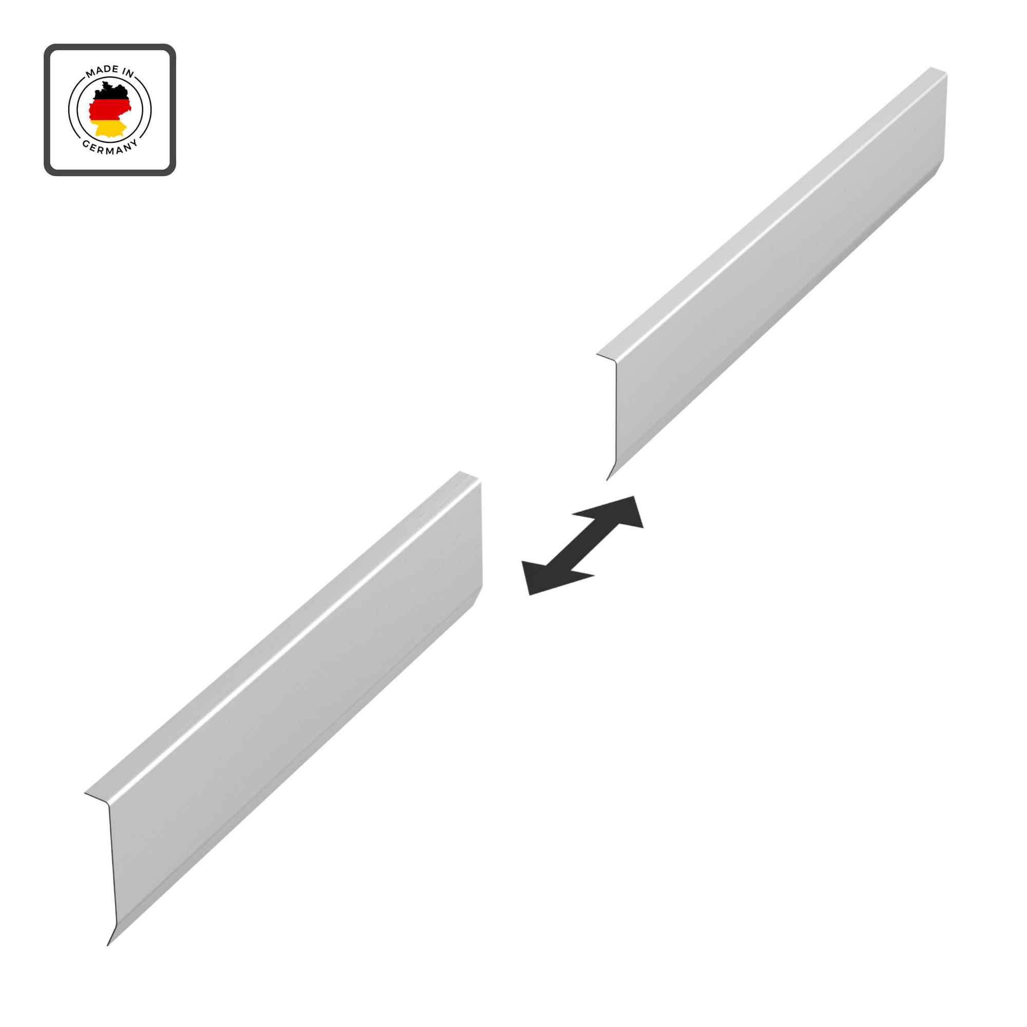 INEFA Perfil de remate de parede alumínio 200cm Prata - 3