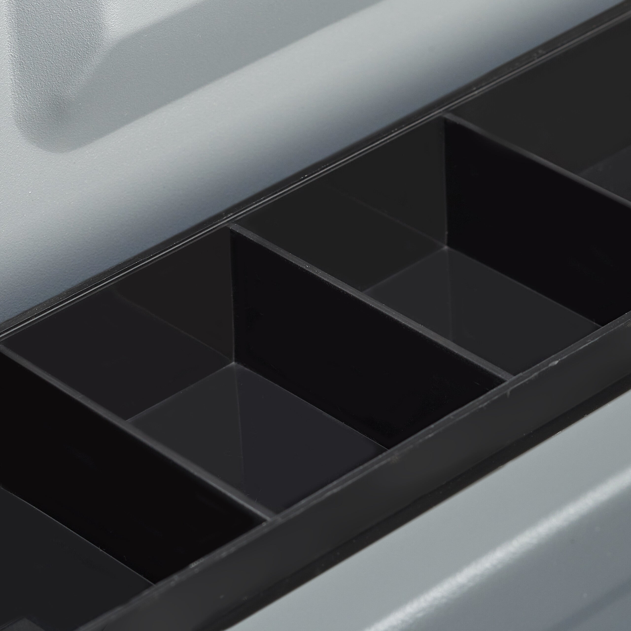 Relaxdays Caisse à monnaie, verrouillable, compartiments pour pièces et billets, fer, HLP 8,5 x 30,5 x 24,5 cm, argent - 9