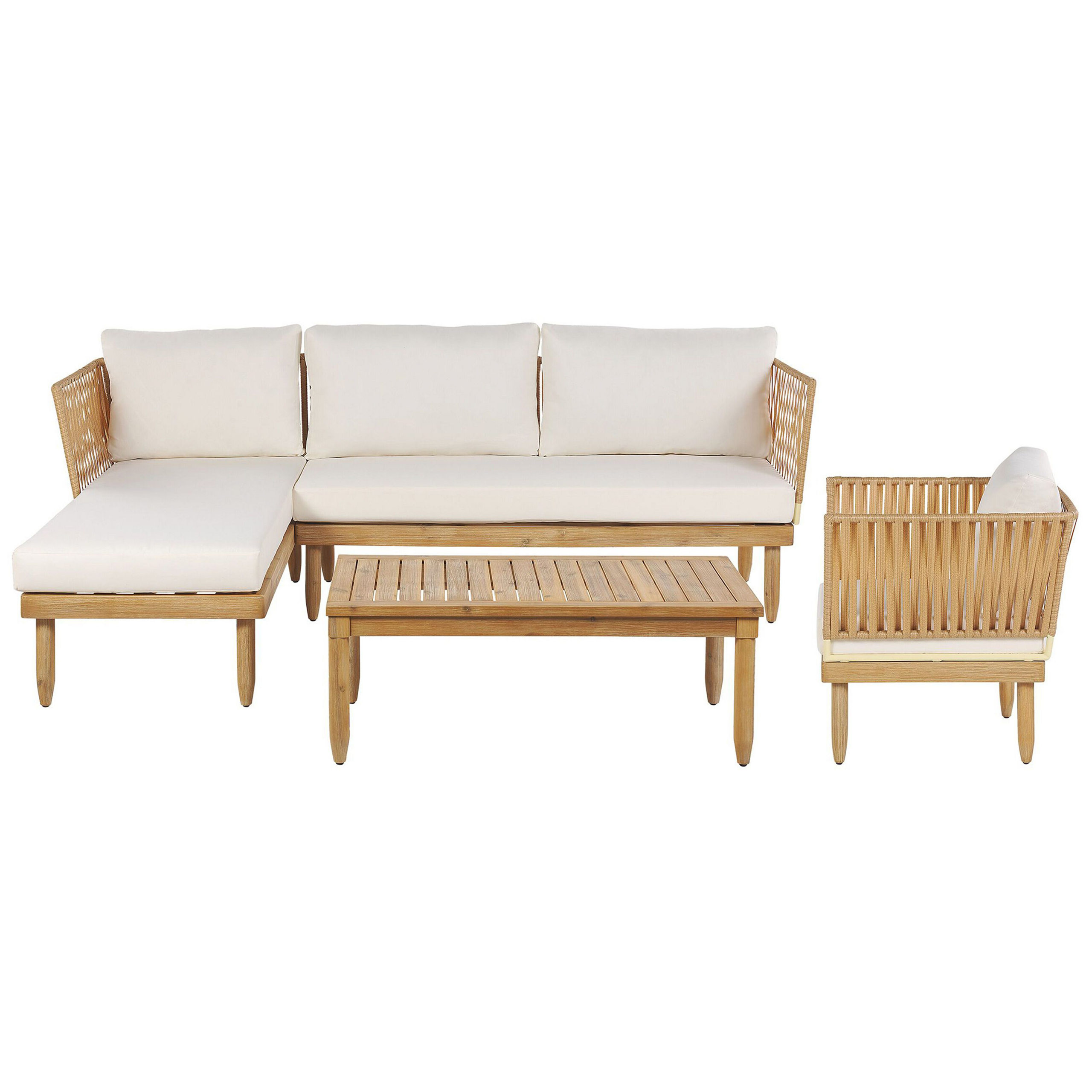 BRIGHTAKE Ensemble De Jardin 5 Pièces Table Et Chaises, Salon De Jardin Confortable Pour Terrasse Et Jardin 96525390