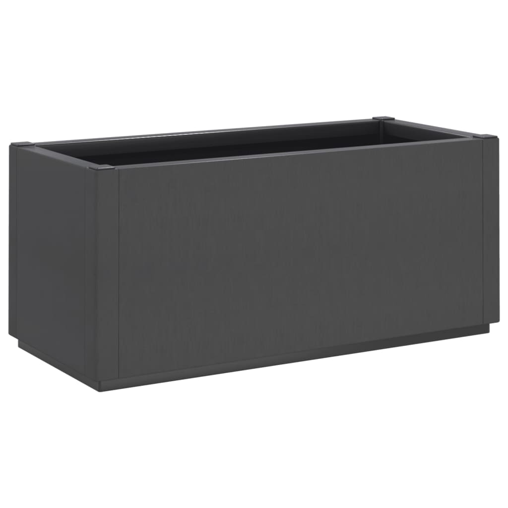 Vaso/floreira 80x36x35 cm PP cinzento-escuro - 2