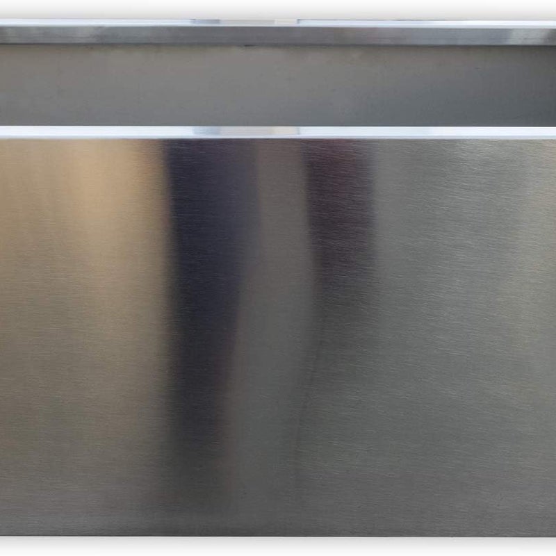 Köhko® designerska donica ze stali nierdzewnej Viva 120 x 54 x 43 cm | matowa szczotkowana donica kwadratowa i duża