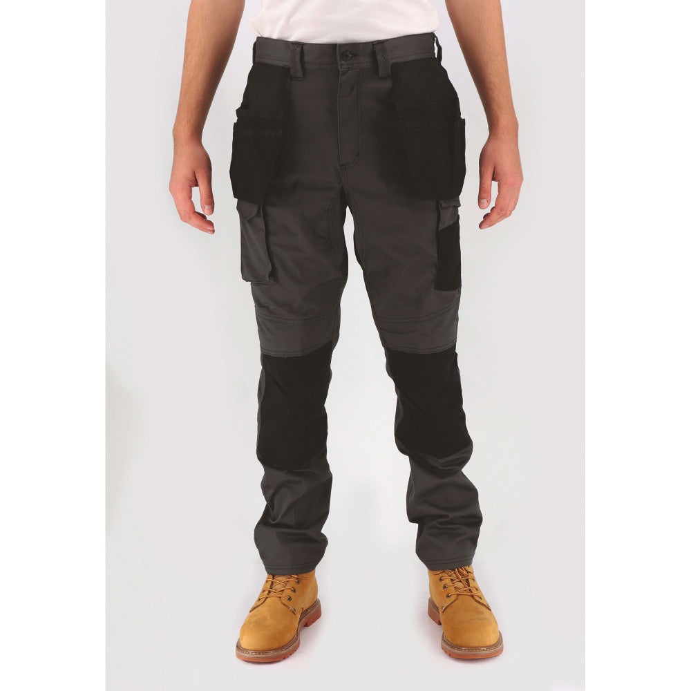 Pantalon de travail renforcé STRETCH multipoches Caterpillar ESSENTIALS Gris / Noir 42 - 3