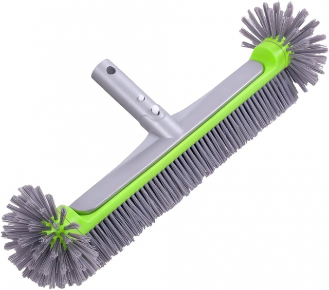 Balai Brosse à Manche Télescopique 3.80 M - Monture Bois De Hêtre Pour Nettoyage Ponts, Sols Et Façades
