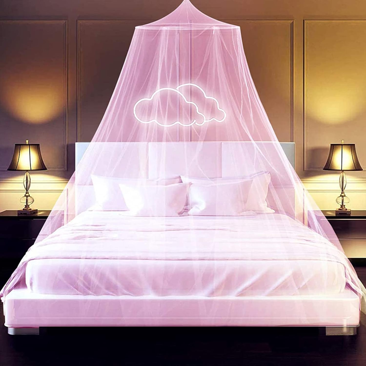 Moustiquaire De Lit Grande Taille - Protection Anti-moustiques Pour Enfants Et Adultes, Couleur Rose