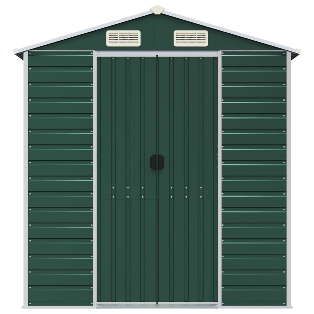 Maison Exclusive - Abri de jardin vert 191x215x198 cm acier galvanisé - 4