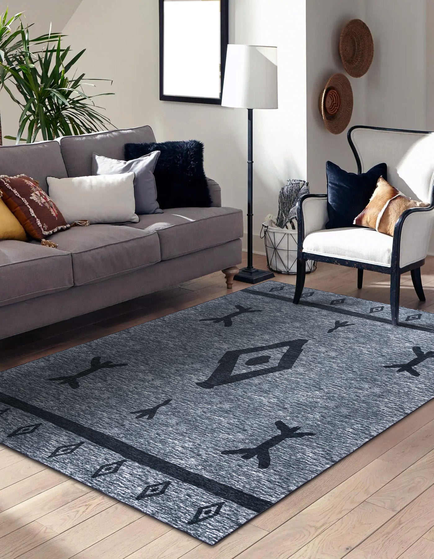 Dywan ANTIKA 119 tek, nowoczesny aztecki, do prania - szary 160x220 cm - 4