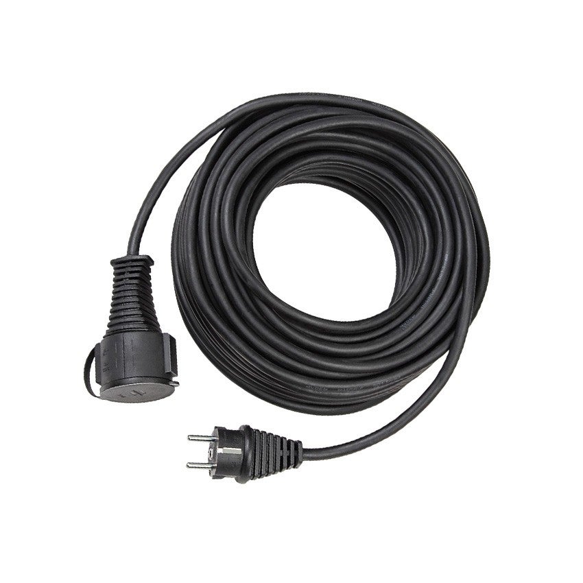 Rallonge électrique 20m IP44 - Noir - PVC - 2