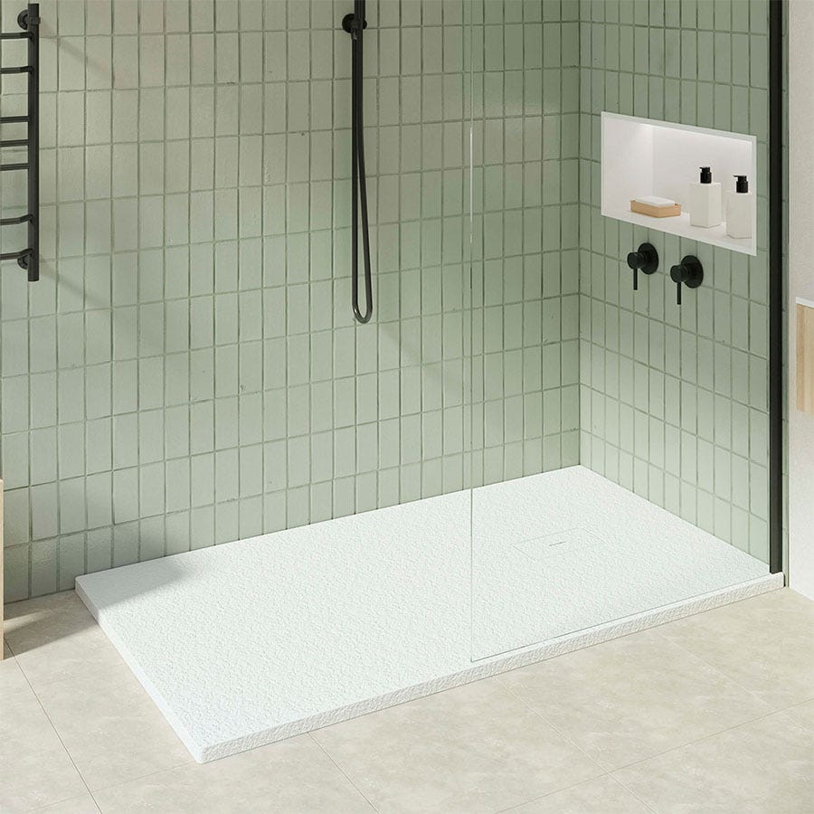 ONDEE ZEN Receveur de douche NOLA 3 - 80x100x3cm - Résine - Blanc ONDEE ZEN Receveur de douche NOLA 3 - 80x100x3cm - Résine - Blanc