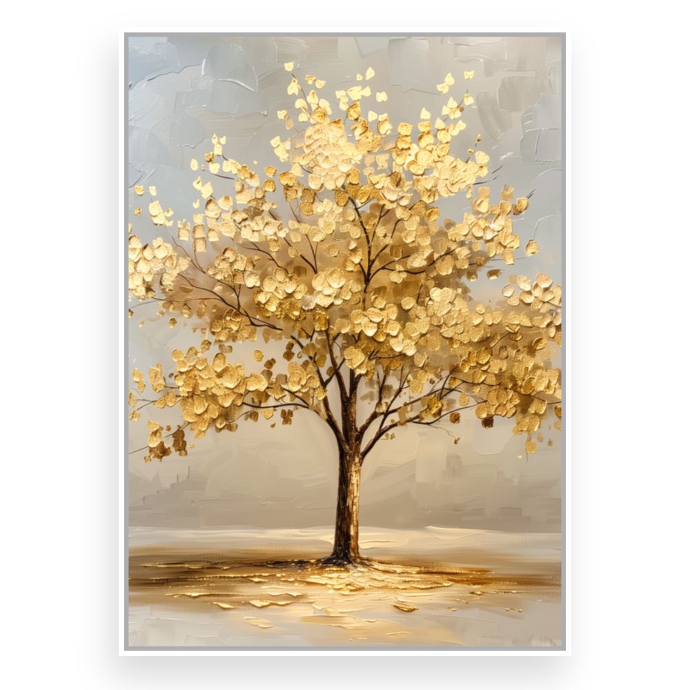 Toile encadrée Arbre éclatant / 100x140cm / Cadre Blanc / Fabriqué en France / Toile murale / DADA ART - 3