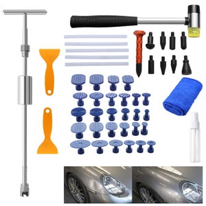 Kit Di Riparazione Ammaccature Auto – Estrattore A Ventosa Per Lamiera, Sollevatore Senza Vernice Con Linguette A Catena, Impugnatura Ergonomica, Non Graffia