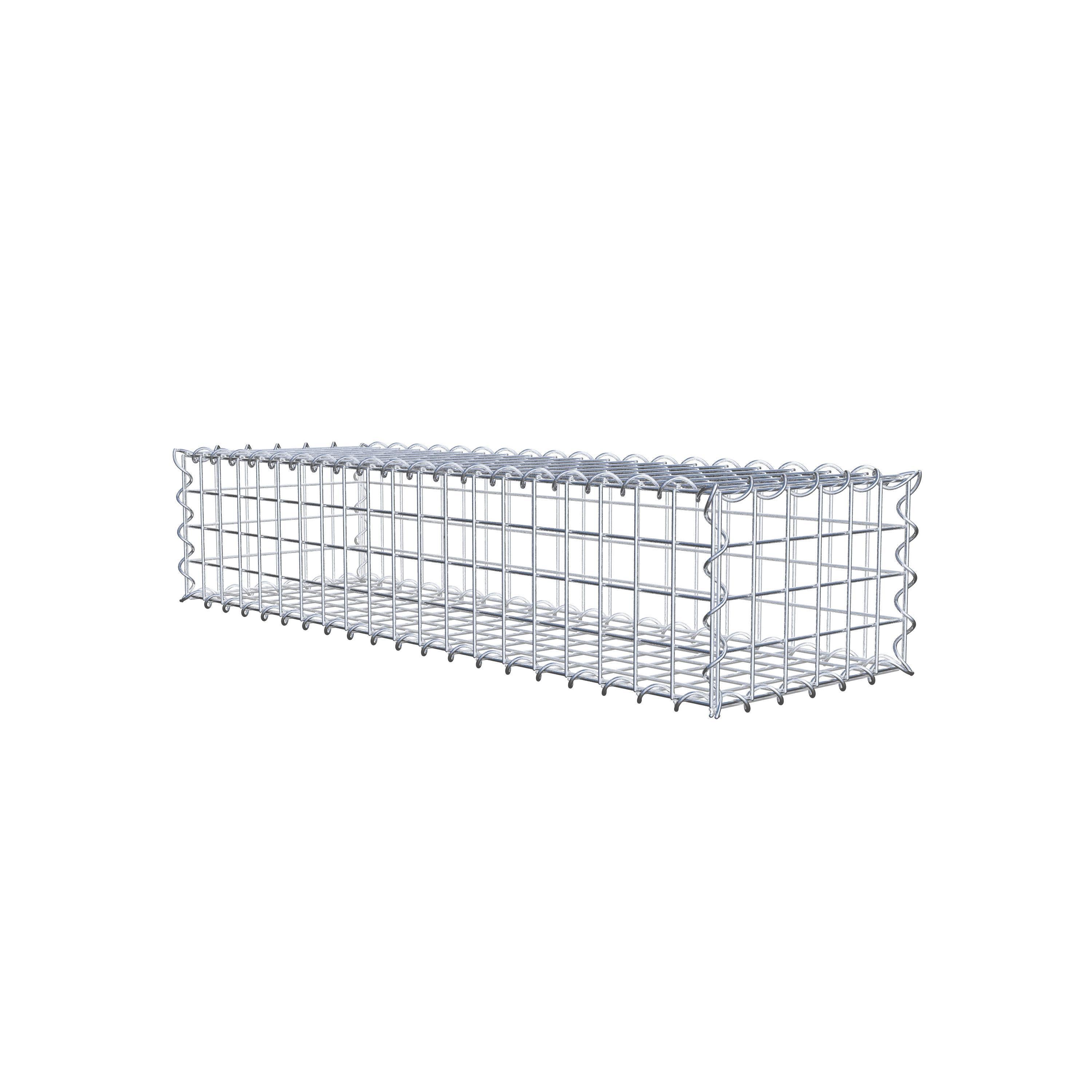 Gavión de acero galvanizado 100x20x30cm (LxAxP), malla 5 x 5cm, Espiral, jaula metálica para muro o jardín - 2