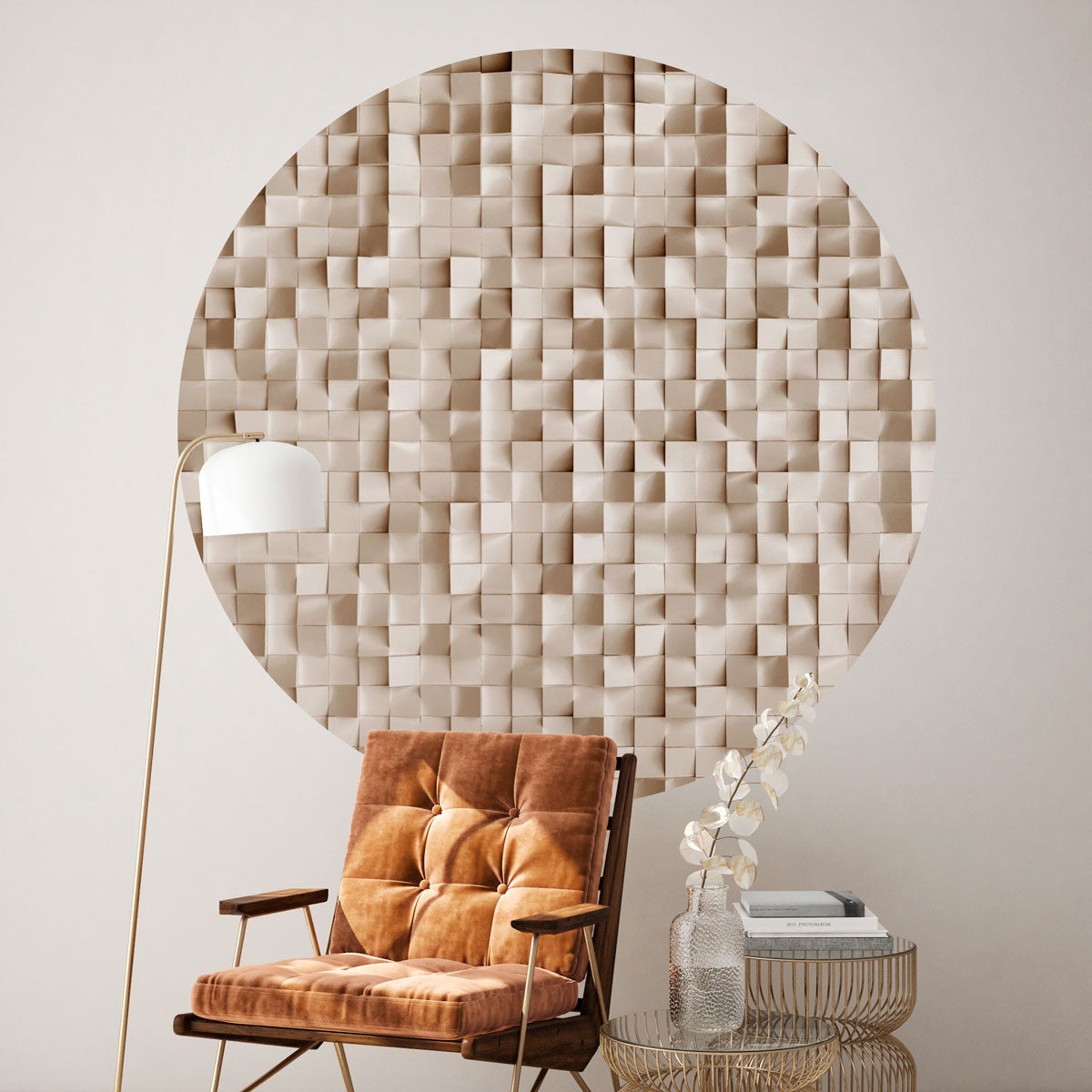 Papel pintado prepegado mosaico - adhesivo de pared - revestimiento sticker mural decorativo - xl-h120xl120cm