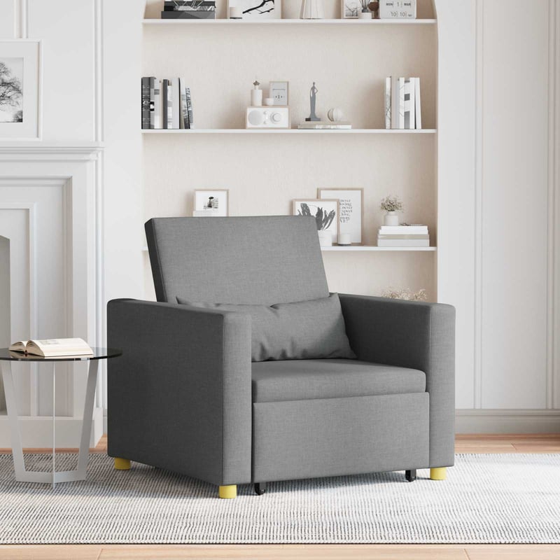 Rozkładana sofa jednoosobowa ciemno szary 90 x 165 x 87 cm vidaXL