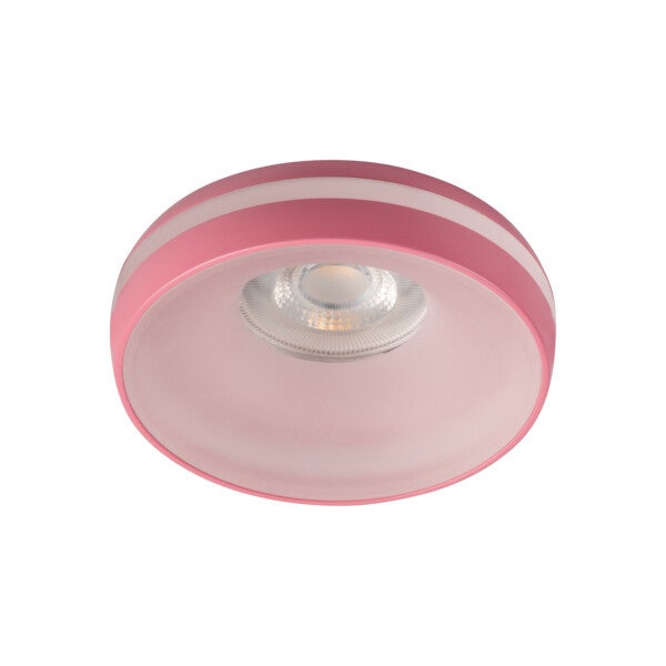 Oprawa sufitowa wpuszczana oczko Eliceo różowa 1xGX5.3 / GU10x10W okrągła IP20 wym: 4,2 x 9,6 x 9,6 cm aluminium Kanlux