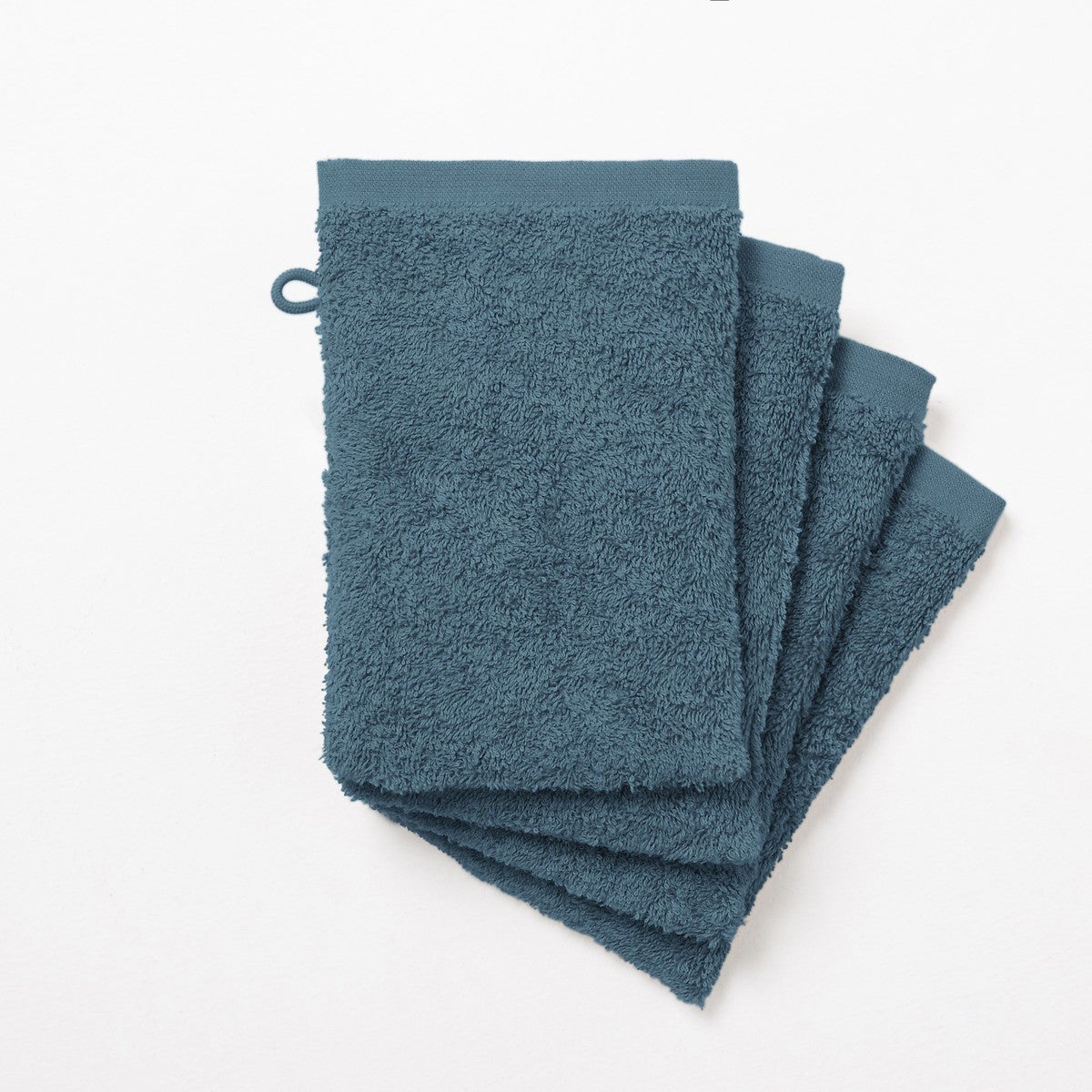 Gants De Toilette Eponge Elaia Bleu Rayure Bleu Adulte Enfant