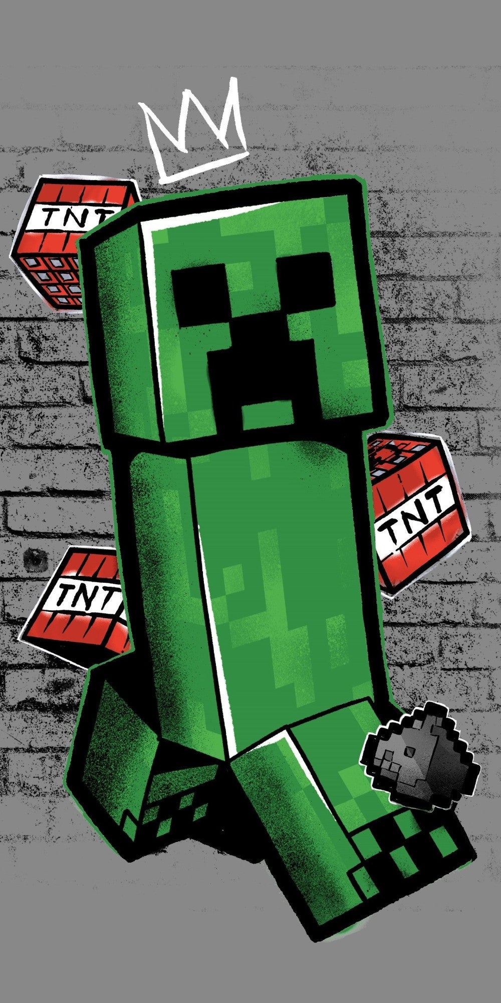 Drap De Plage Ou Bain Minecraft Officiel - 140x70cm Polyester Doux
