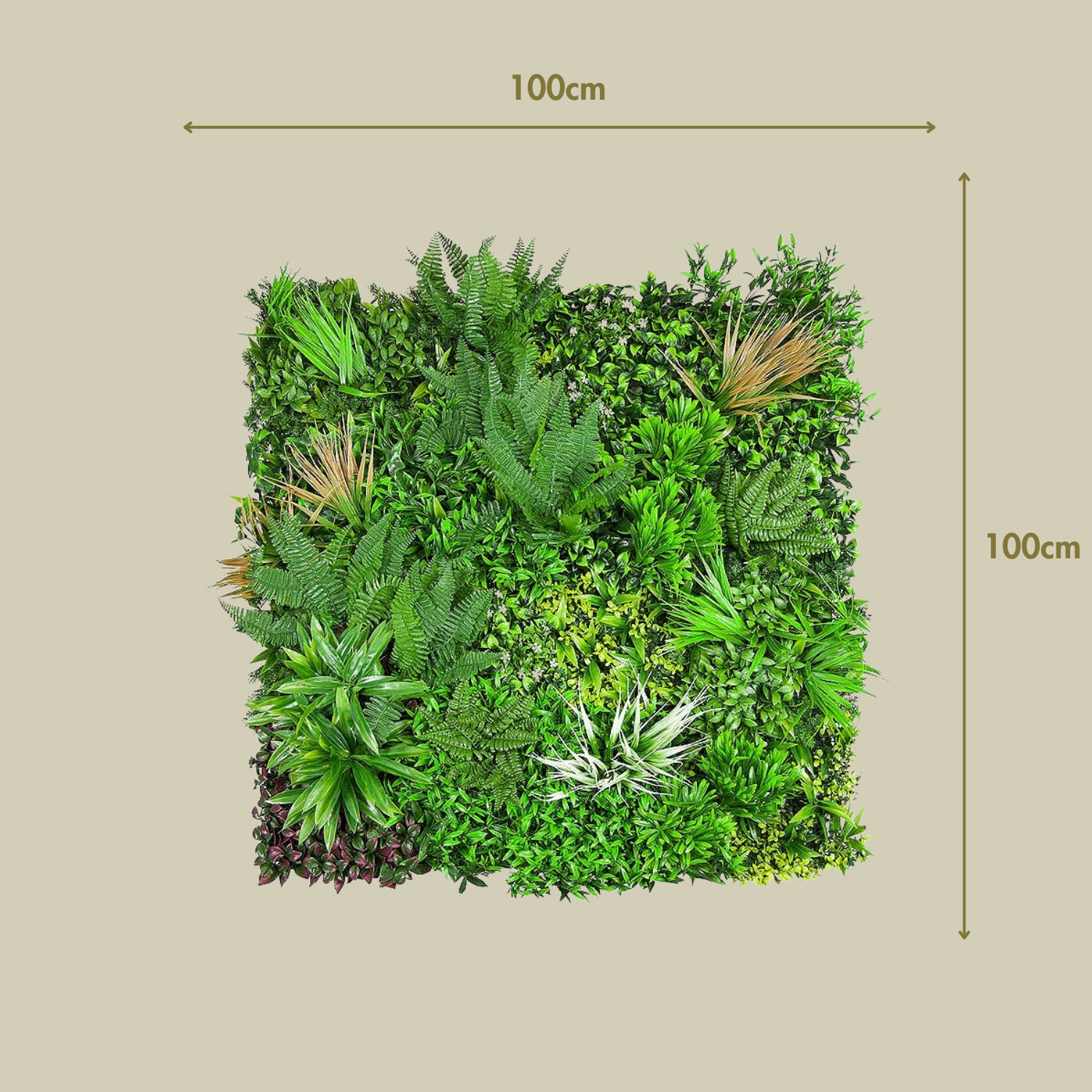 Jardín vertical artificial Selvático Multicolor 100 x 100 cm | Naturing Monde - Para interior y exterior - Material HDPE - Garantía UV 5 años - 2