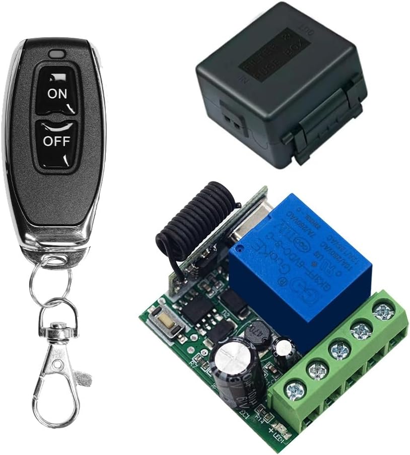 Rf Module Relais Module récepteur relais RF sans fil 433 MHz DC 5 V, 6 V,12 V,24 V,60 V ...