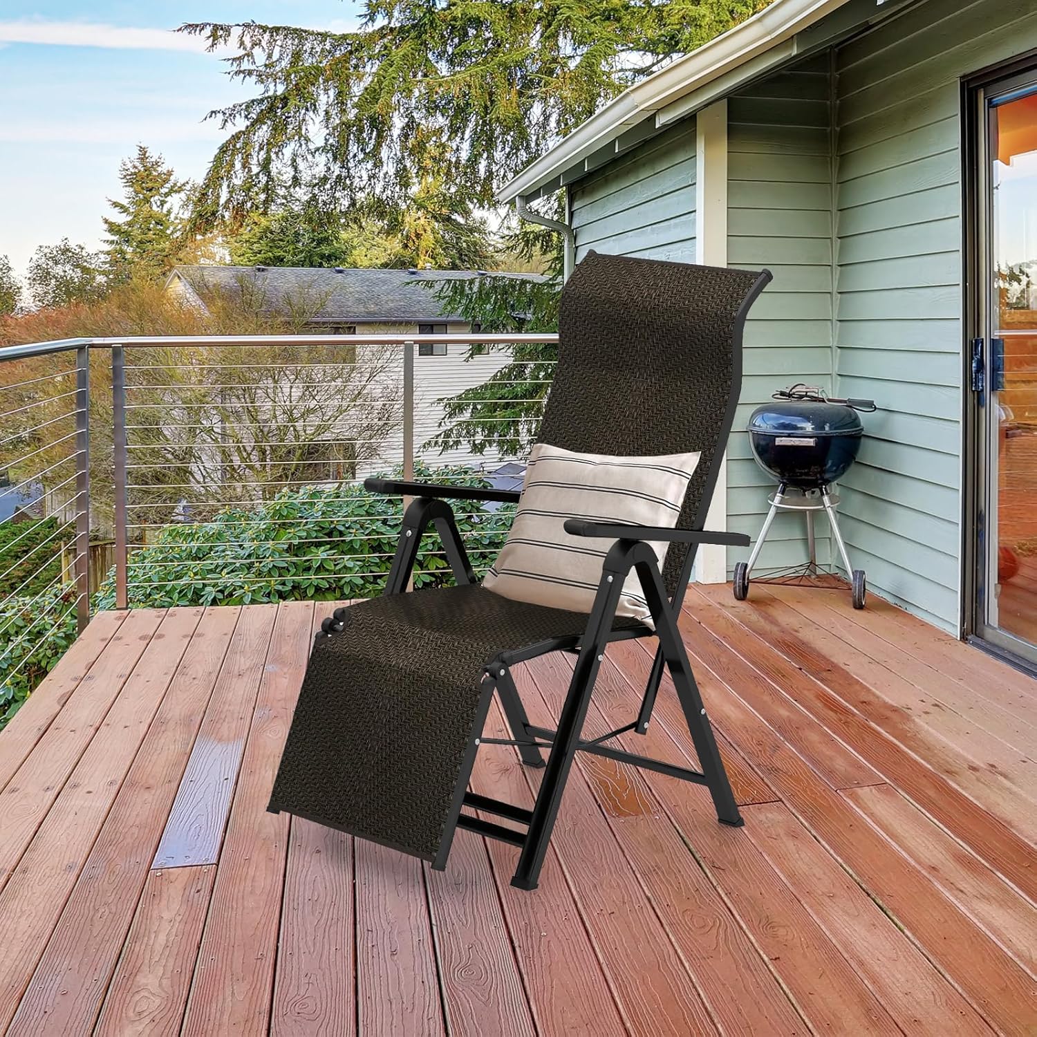 Sdraio Pieghevole Sedia A Sdraio Zero Gravity Imbottita Sedie