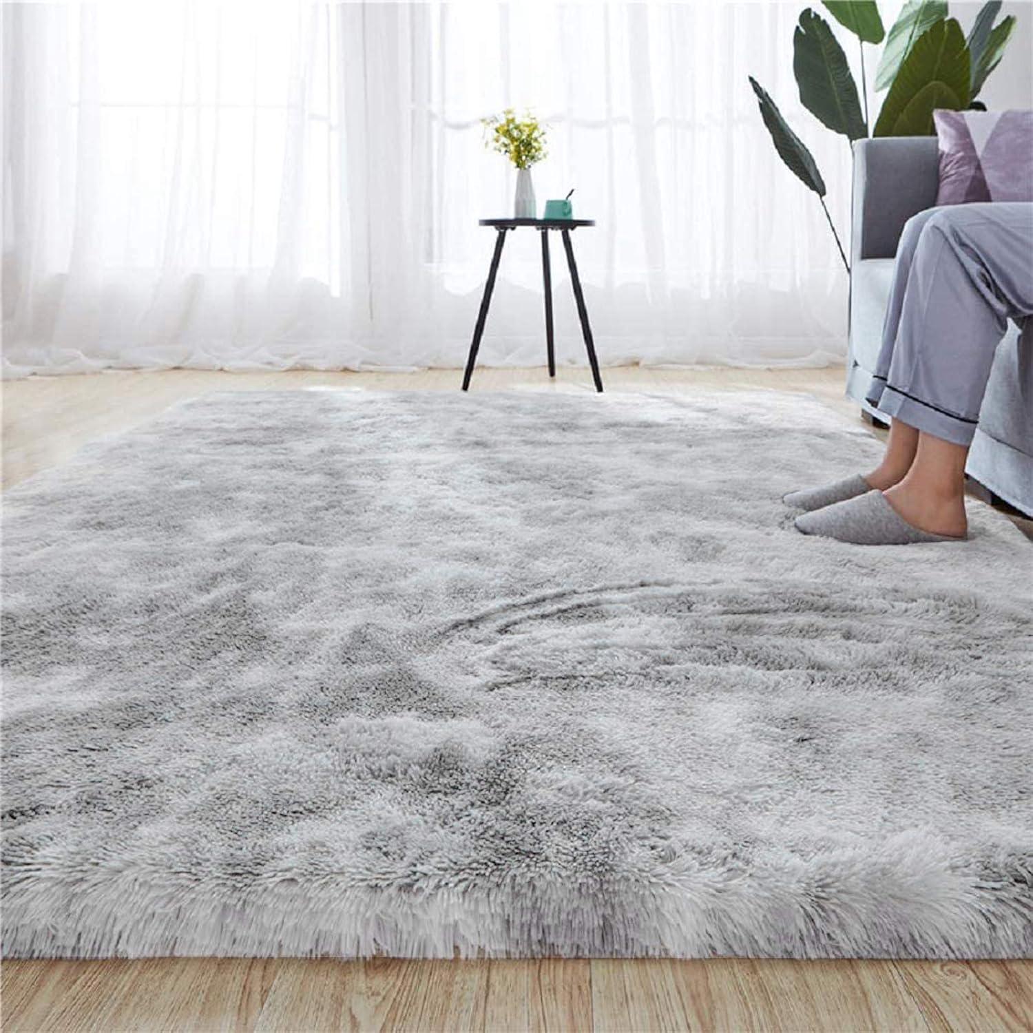 Plush Shaggy Area Rugs Tapis en Fourrure Lisse et Soyeuse Tapis de Jeu antidérapant en Peluche Moderne d'intérieur en Peluche Moelleux - 2
