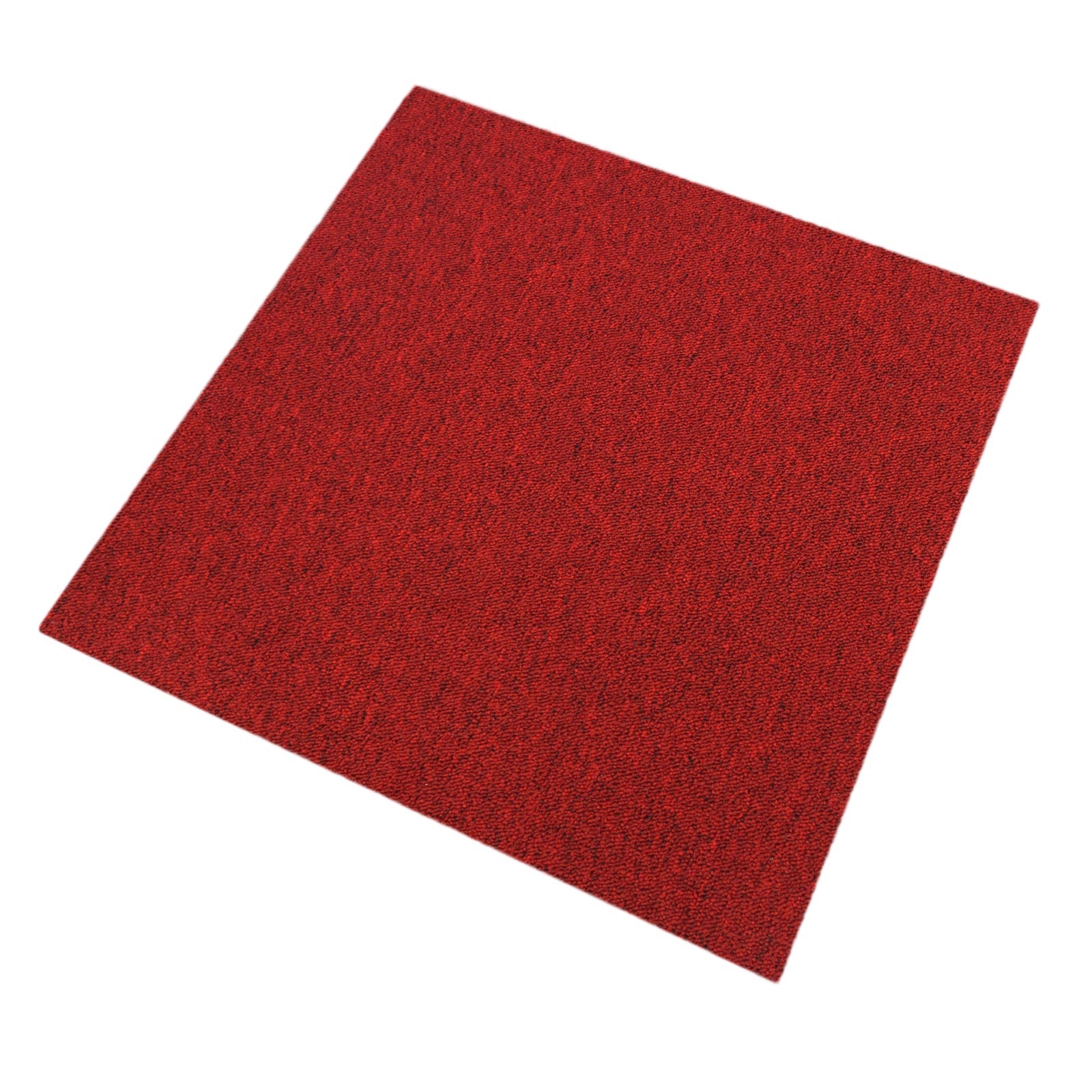 Dalle de Moquette Ultra-Résistant Couleur Rouge pour Usage Professionnel, Paquet de 20 Dalles de 50cm x 50cm (Superficie - 4