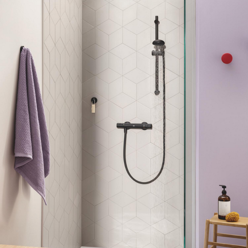 Pommeau de douche GROHE Vitalio Start 2 jets avec barre noir mat - 2