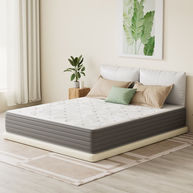 Matelas 90x200 cm, 22 cm, Matelas à ressorts ensachés 7 zones, Mousse HR, Certifié OEKO-TEX,Motif jacquard, Pour la maison et l'hôtel, HOMAVO