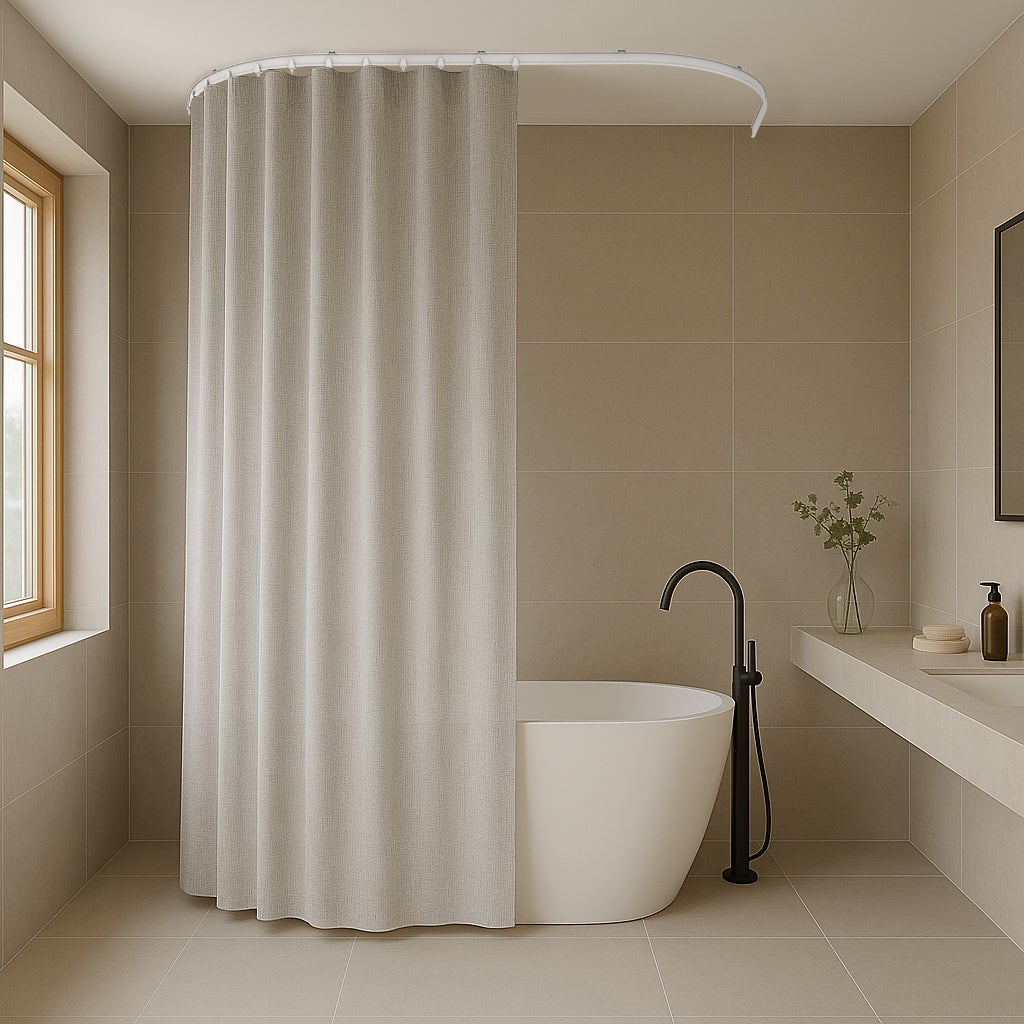 Trilhos para Cortinas Curvos para Teto, Calha Altamente Flexível e Resistente, Facilmente Ajustável a qualquer forma, CINTACOR Branco 300cm - 9