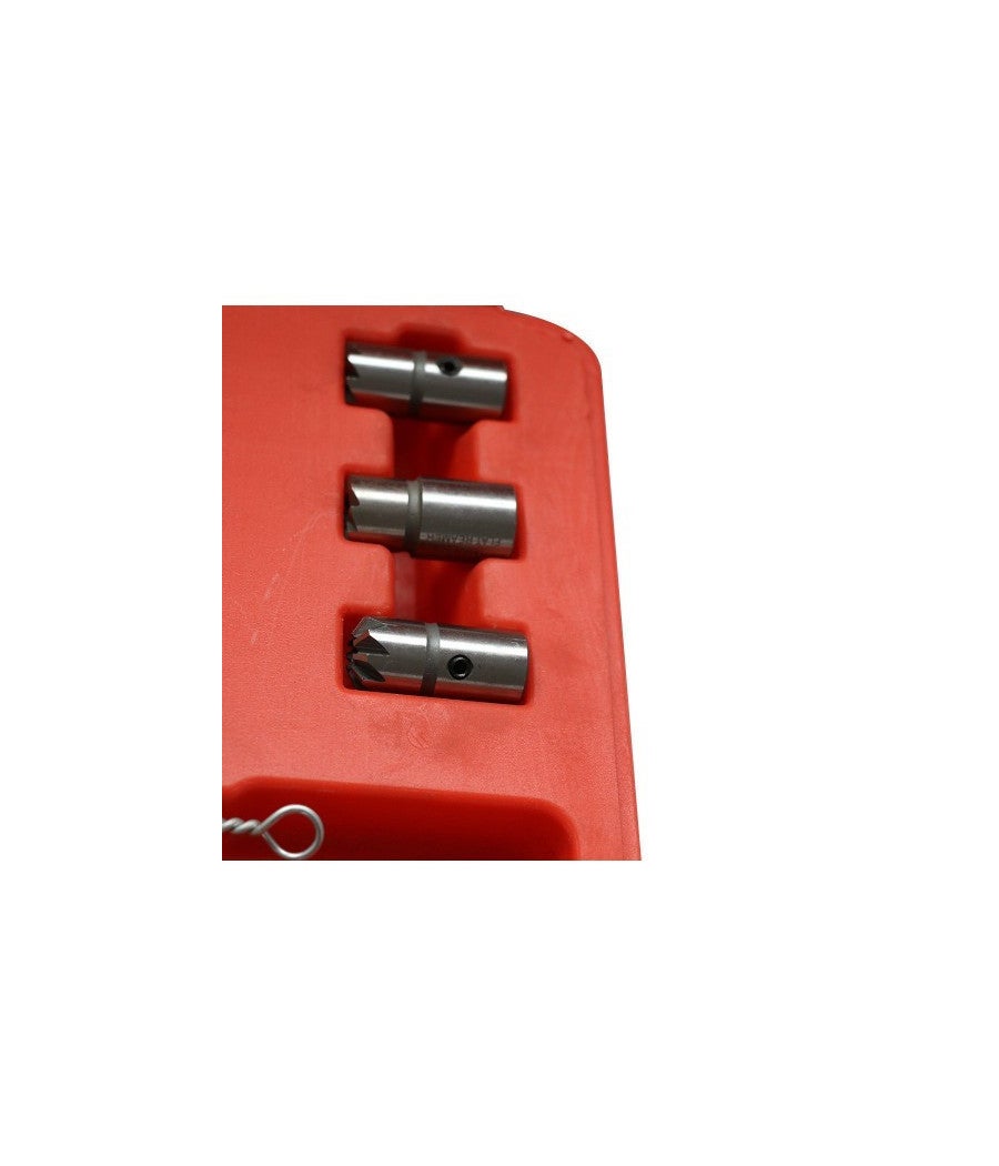 Trade Shop - Set Frese Pulizia Sede Iniettori E Sede Candelette Motori Auto 22 Pz Valigetta - - 5