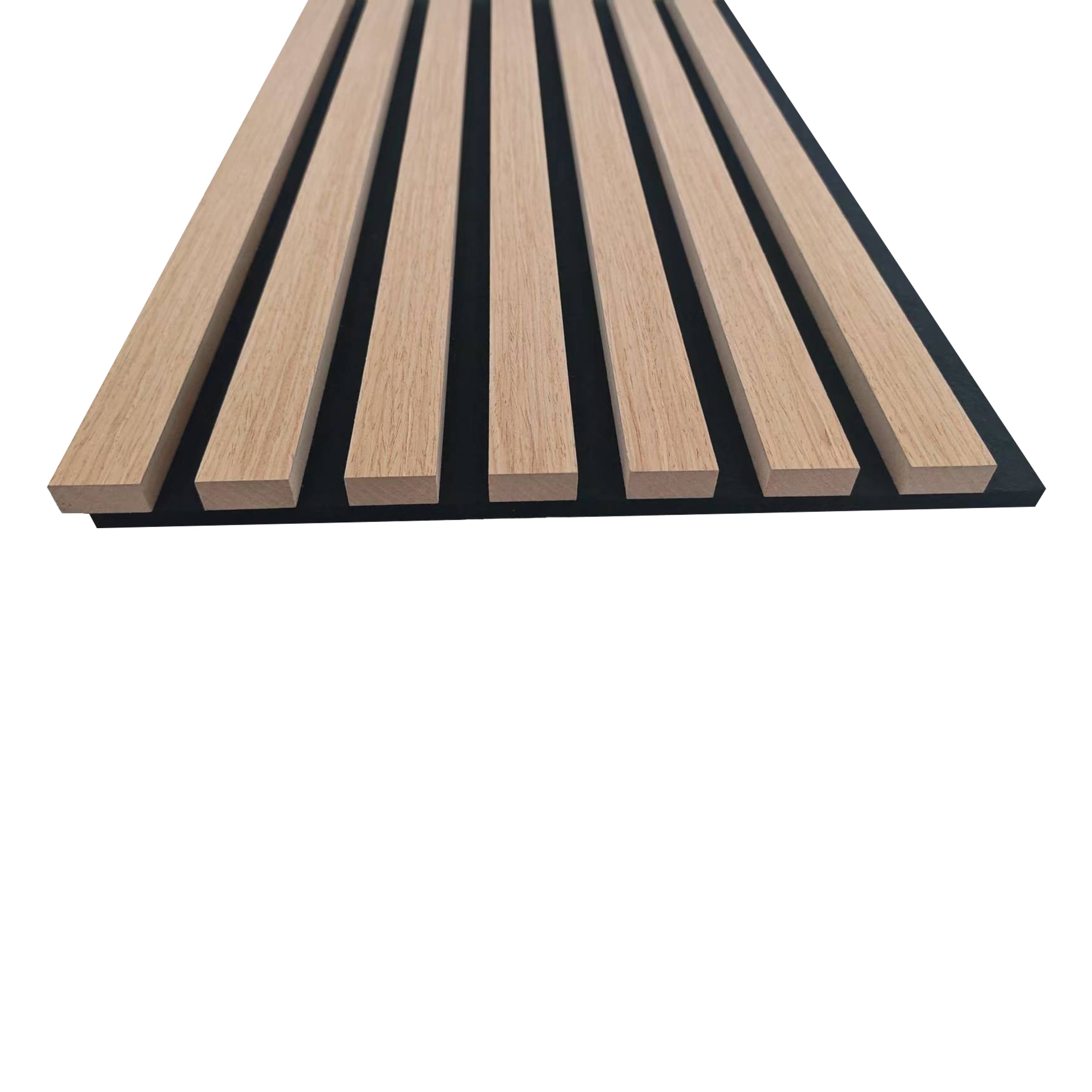 Lot de 3 - Ep. 21mm - 260 x 30cm - Chêne foncé - Panneaux muraux acoustiques, feutrine noire, by Ocean - 4
