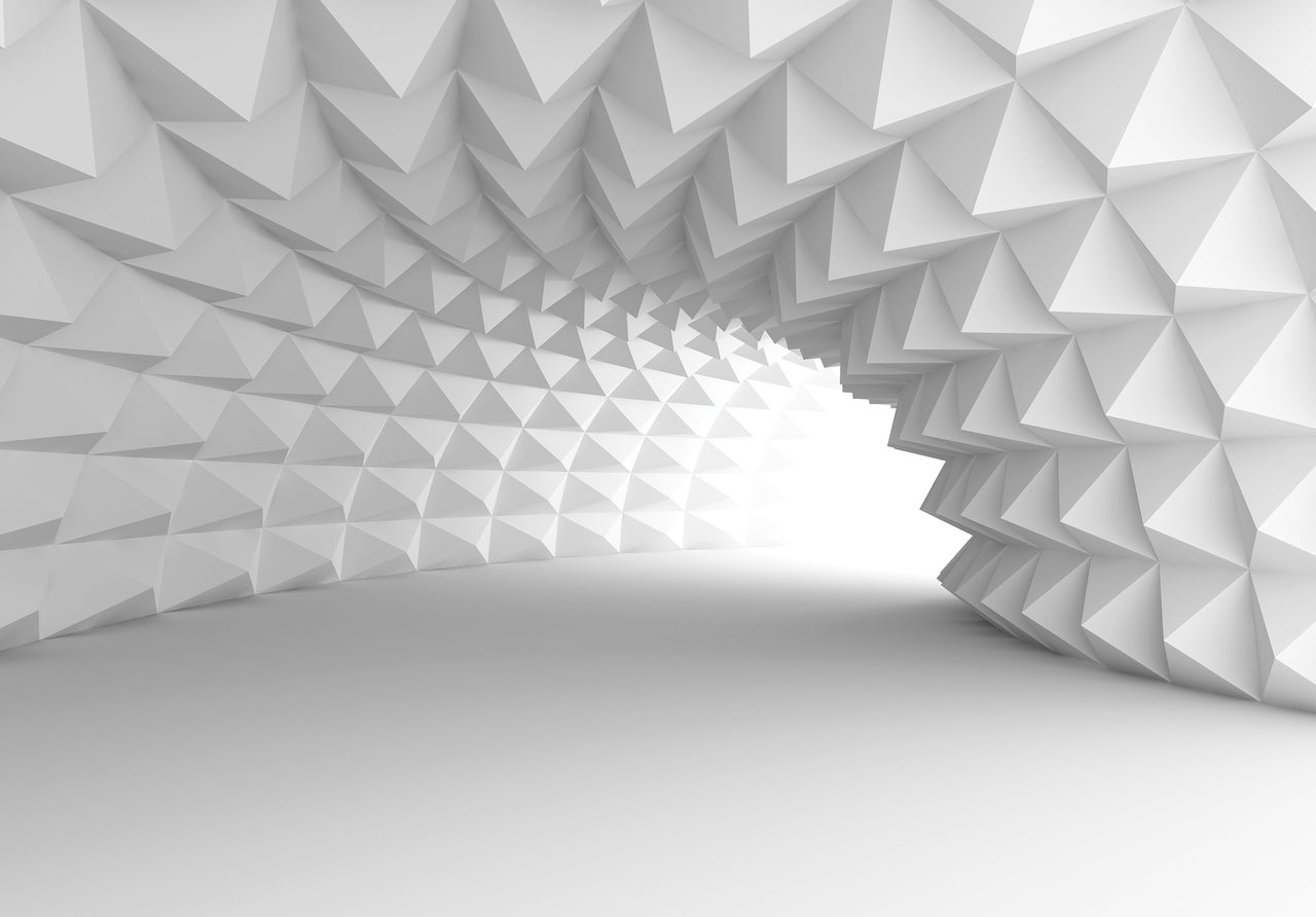 Fototapet 3D tunnel abstract alb Vlies Tapet Pentru Dormitor Camera Living Perete 368x254 cm
