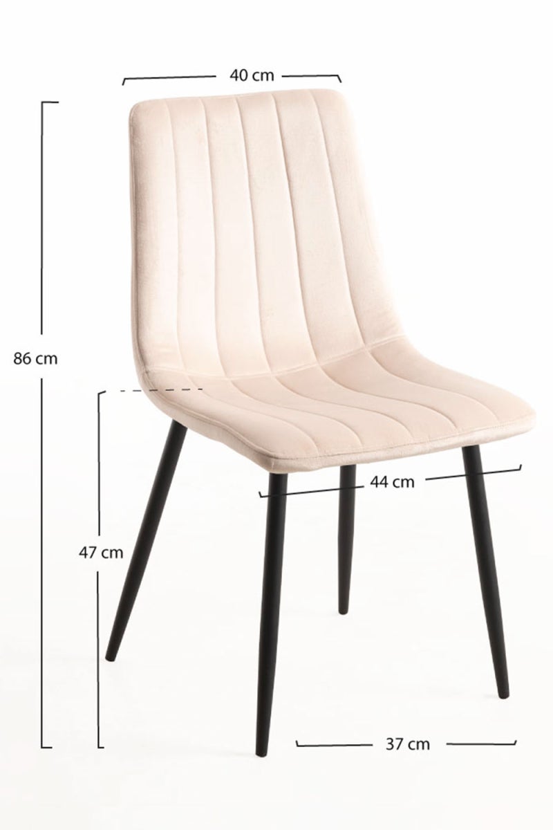 Regalos Miguel - Sillas Comedor - Silla Liny Terciopelo - Beige - 3