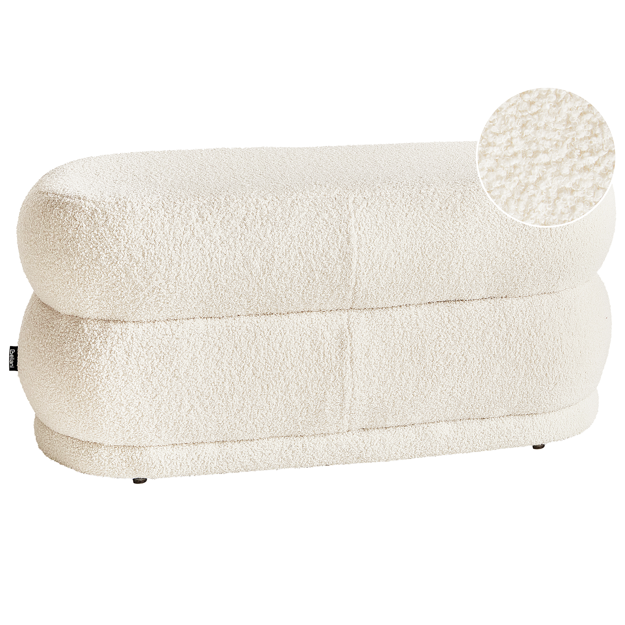 Beliani Banco Ellendale Bouclé Blanco/Crema , Leroy Merlin