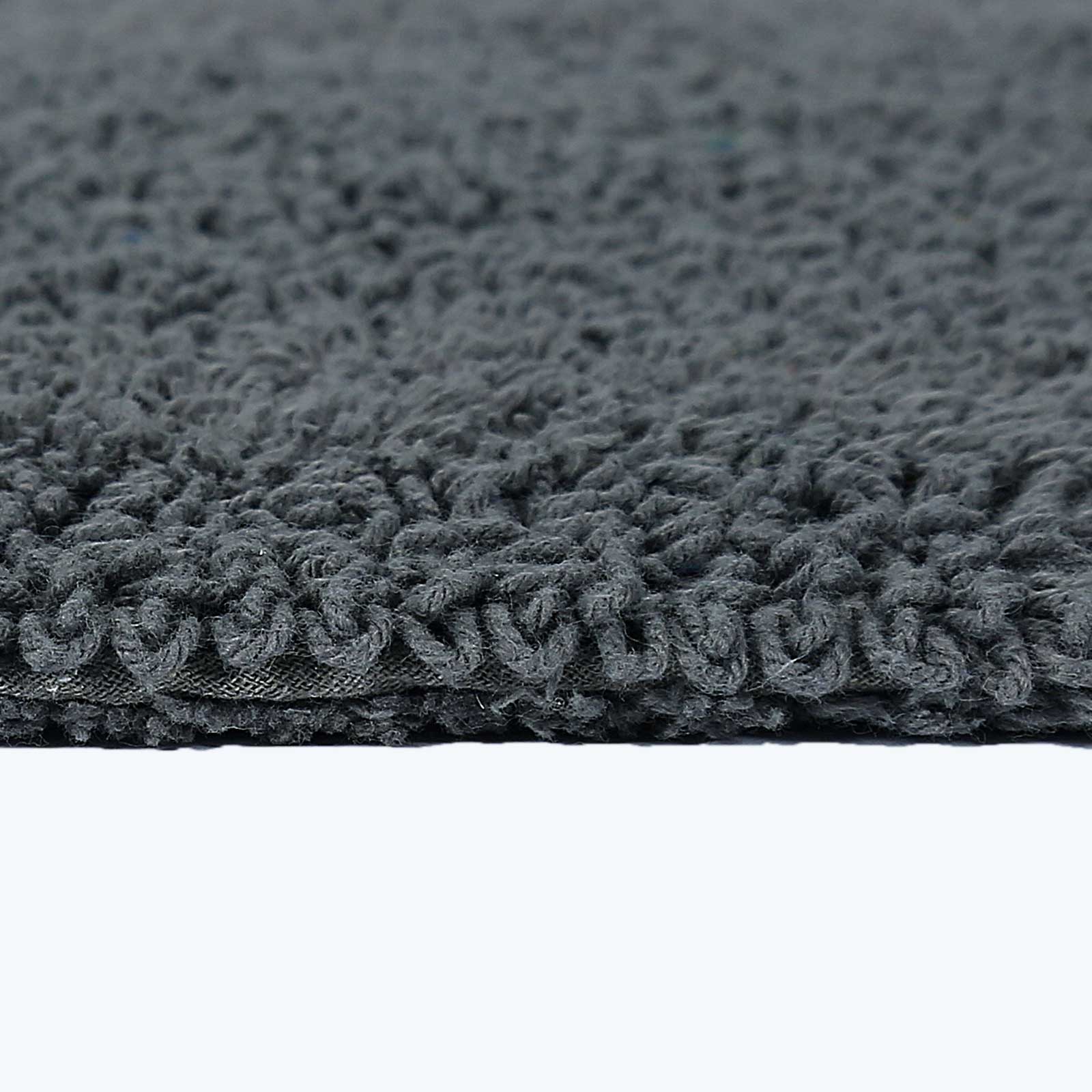 Tapete de banho redondo de algodão Homescapes, 80 cm - Cinzento - 5