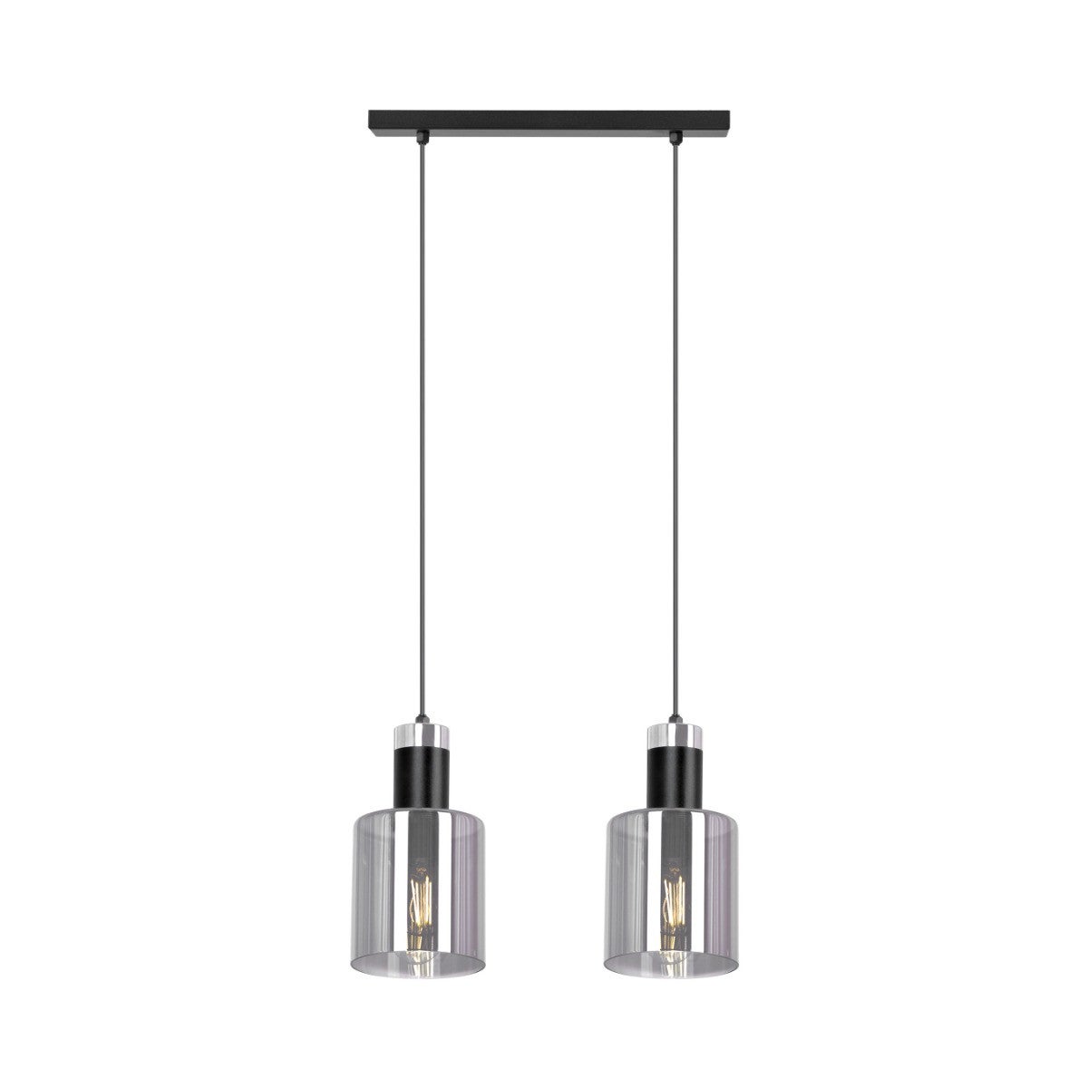 Lampa wisząca Brus czarno-grafitowa 1xE27x40W dekoracyjna wym: 90 x 42 x 13 cm metal Kaja