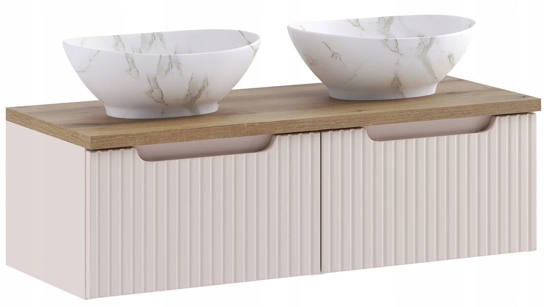 Szafka łazienkowa NOVA KASZMIR 100 cm z 2 umywalkami