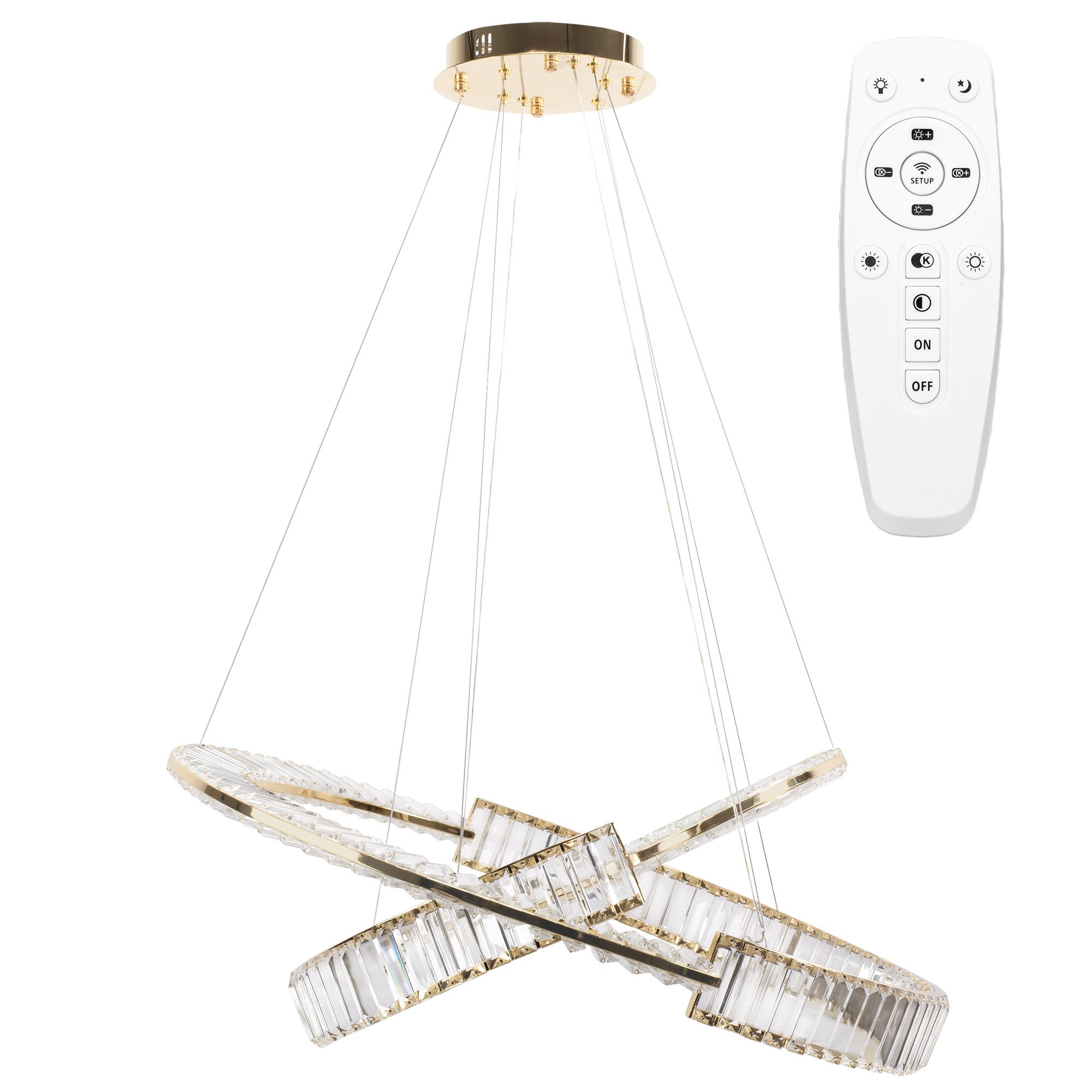 Lampa Sufitowa Wisząca Led Toolight Led App1524-Cp60/80 Złoty